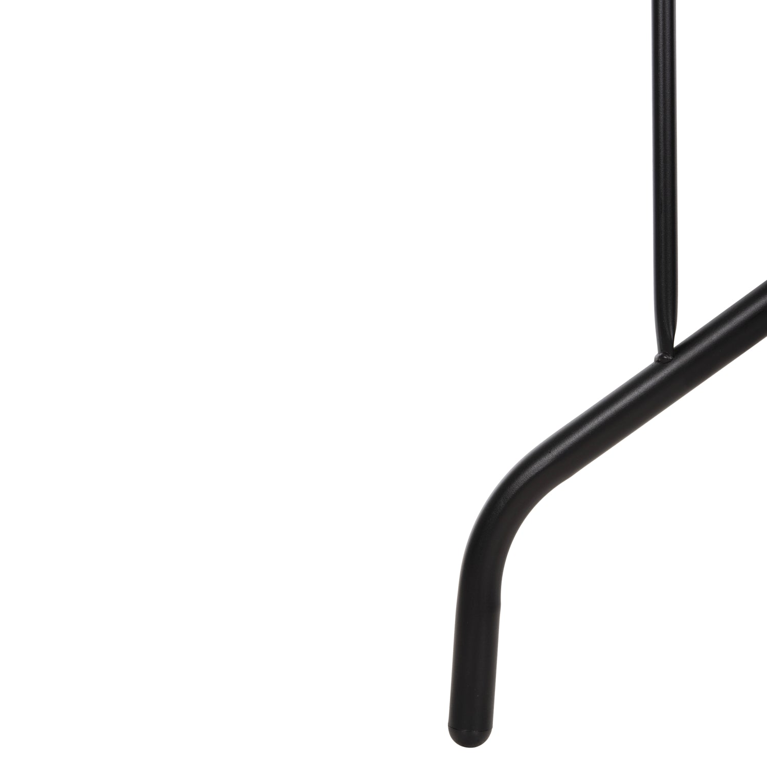 Маса Адам черна метална, със стъклен плот, 120x70x70 см