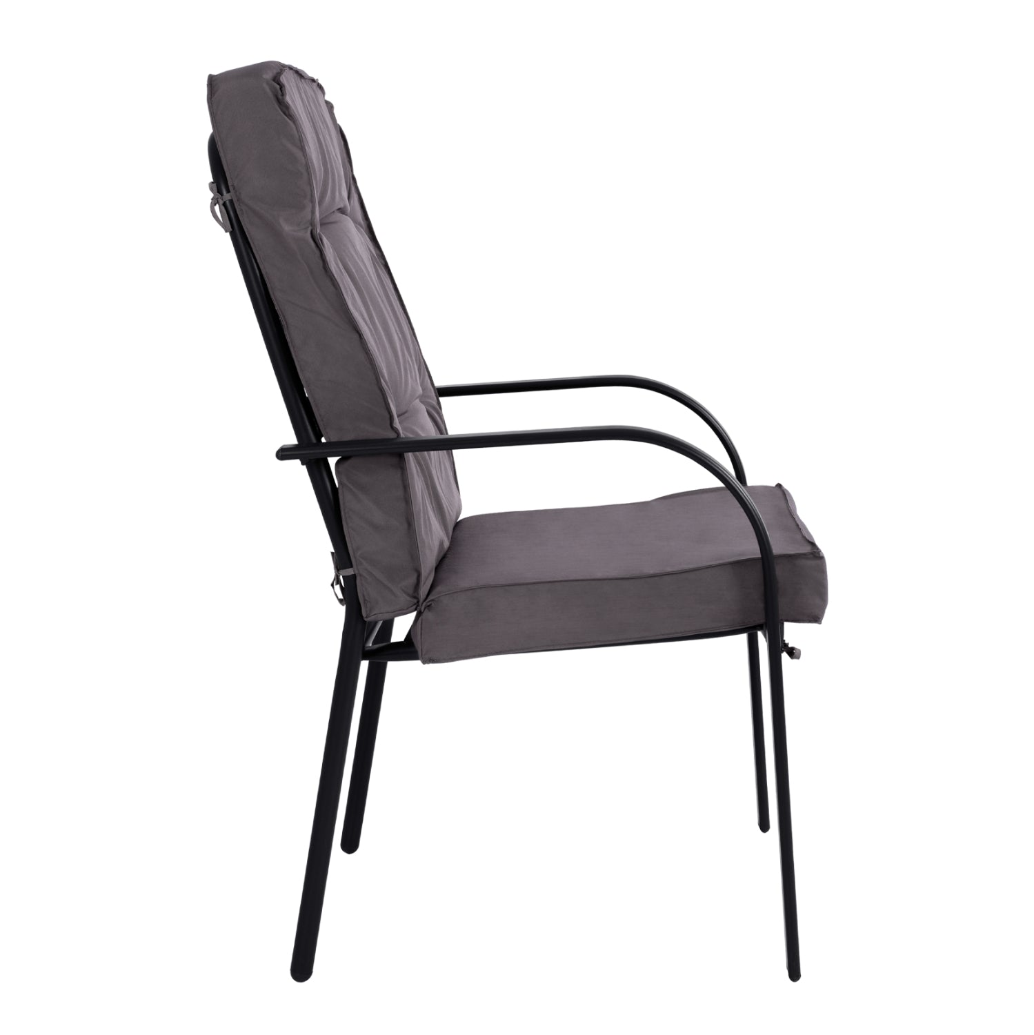 Метален стол Ендика в сив цвят с възглавница 60x71x105в см