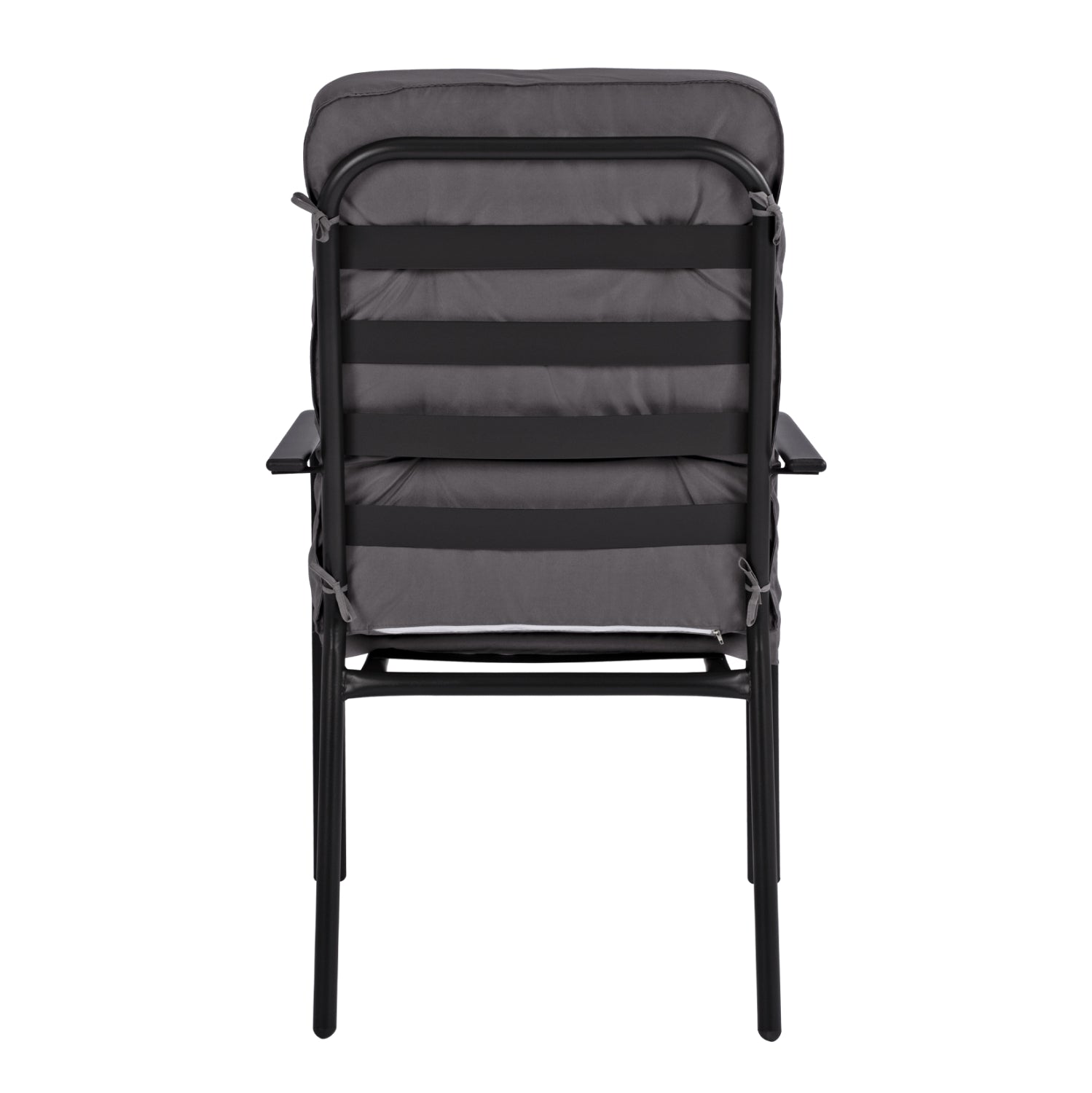 Метален стол Ендика в сив цвят с възглавница 60x71x105в см