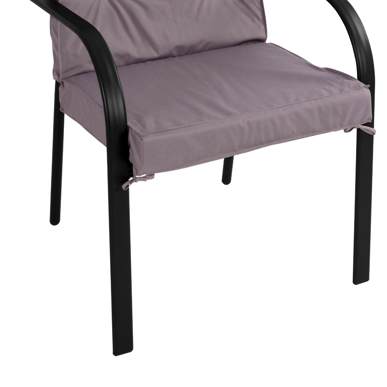 Метален стол Ендика в сив цвят с възглавница 60x71x105в см