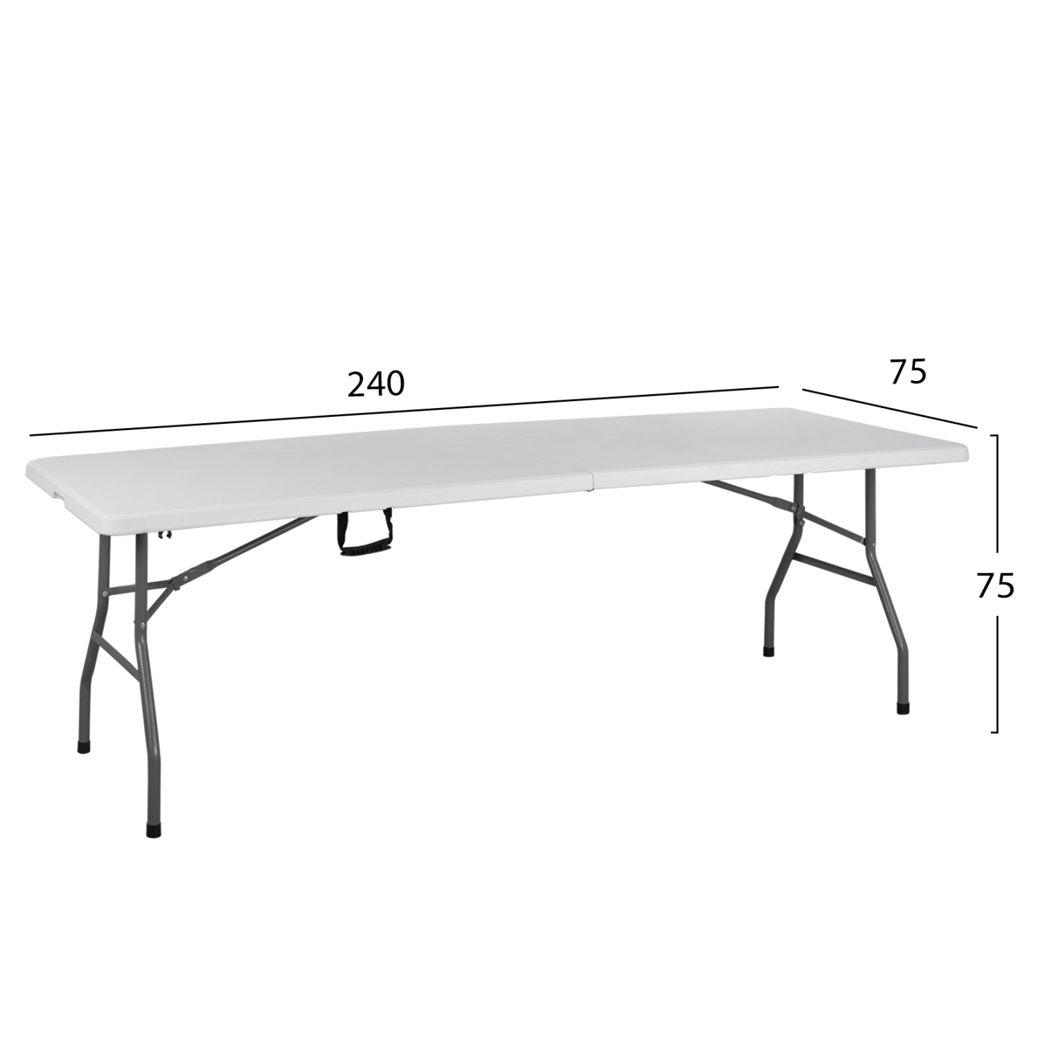 Маса кетъринг Блум 240x75x -бял цвят