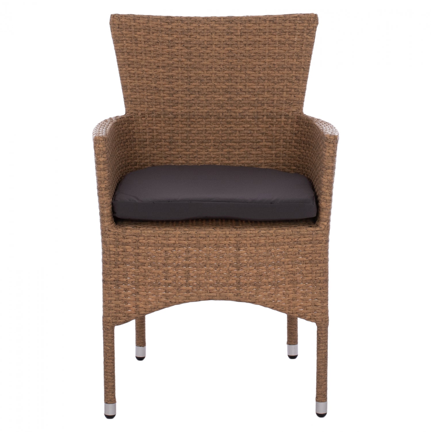 Ратанов фотьойл NISHA бежов цвят с възглавница 58x60x87