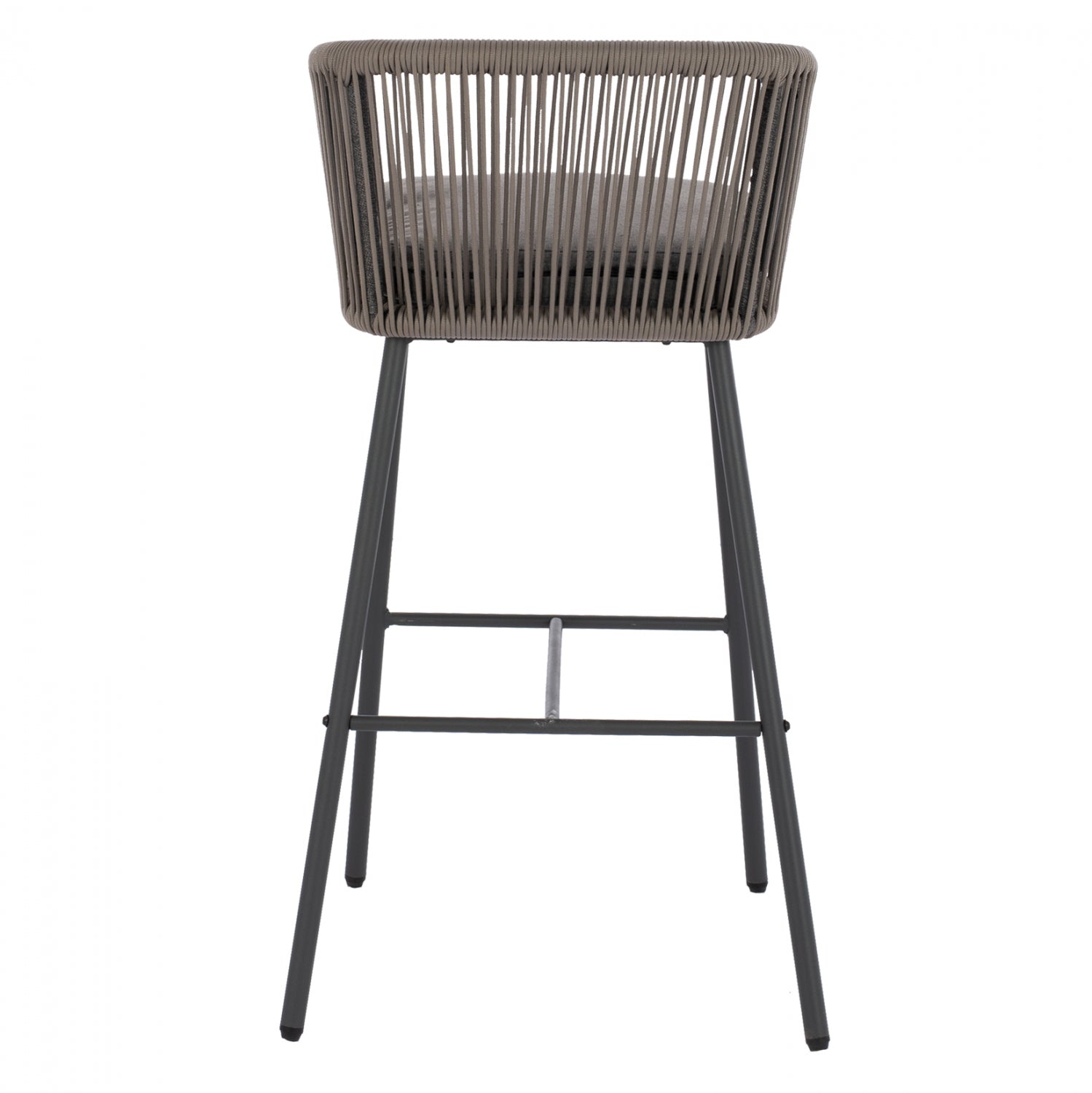 Бар стол BROGAN плетено въже в сив цвят