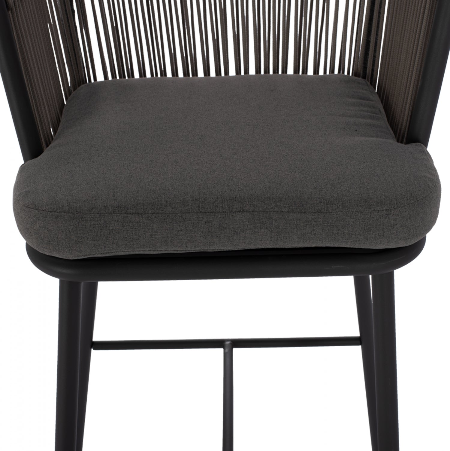 Бар стол BROGAN плетено въже в сив цвят