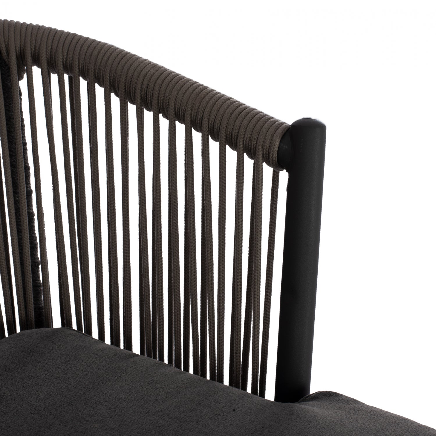 Бар стол BROGAN плетено въже в сив цвят