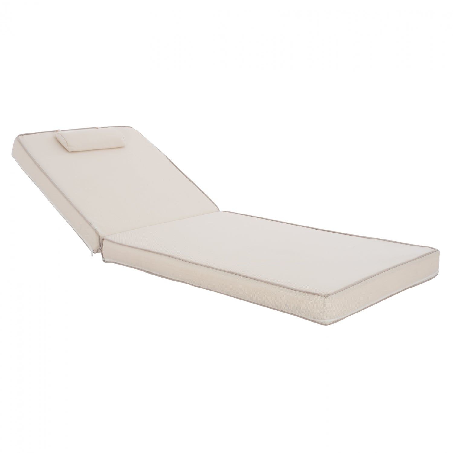 Текстилна възглавница за шезлонг Сифнос 600гр/м2 2X1бежов цвят КГ11237.60T 194x70x11см.