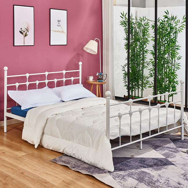 Метално легло JACINDA бял цвят 150х200 см