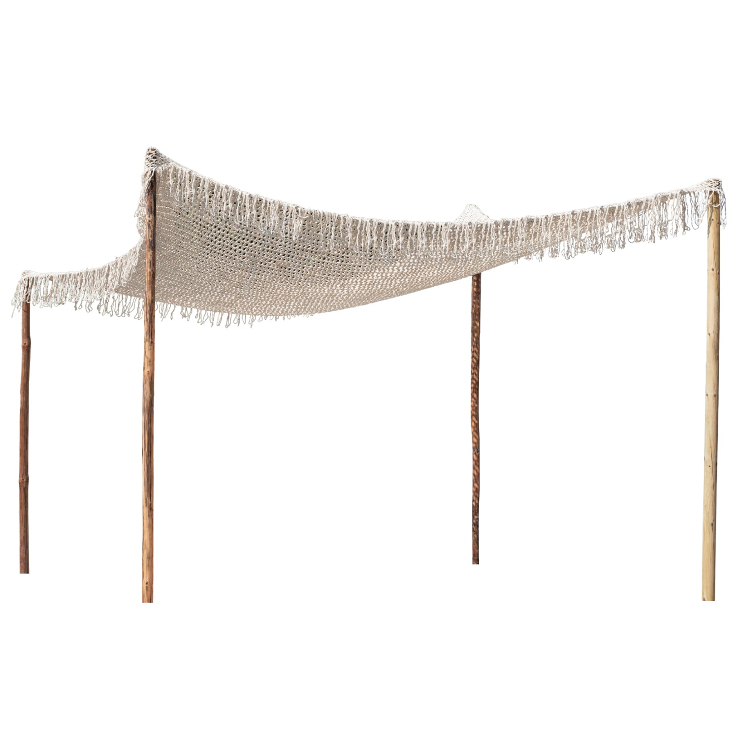 Сенник от мекраме 3/3м бежов цвят