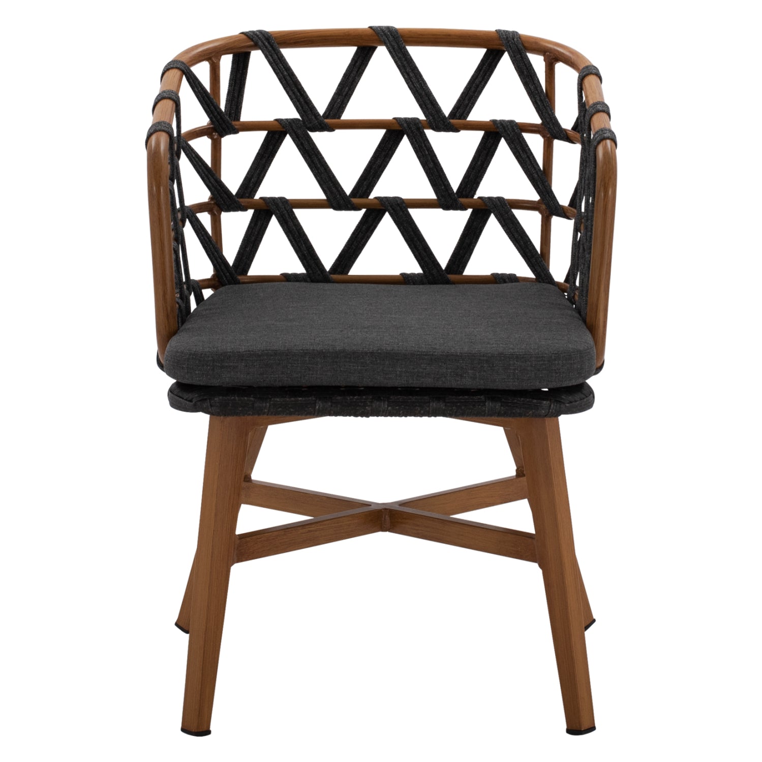 Кресло Рико цвят кафяв-тъмно сив 58x59x78