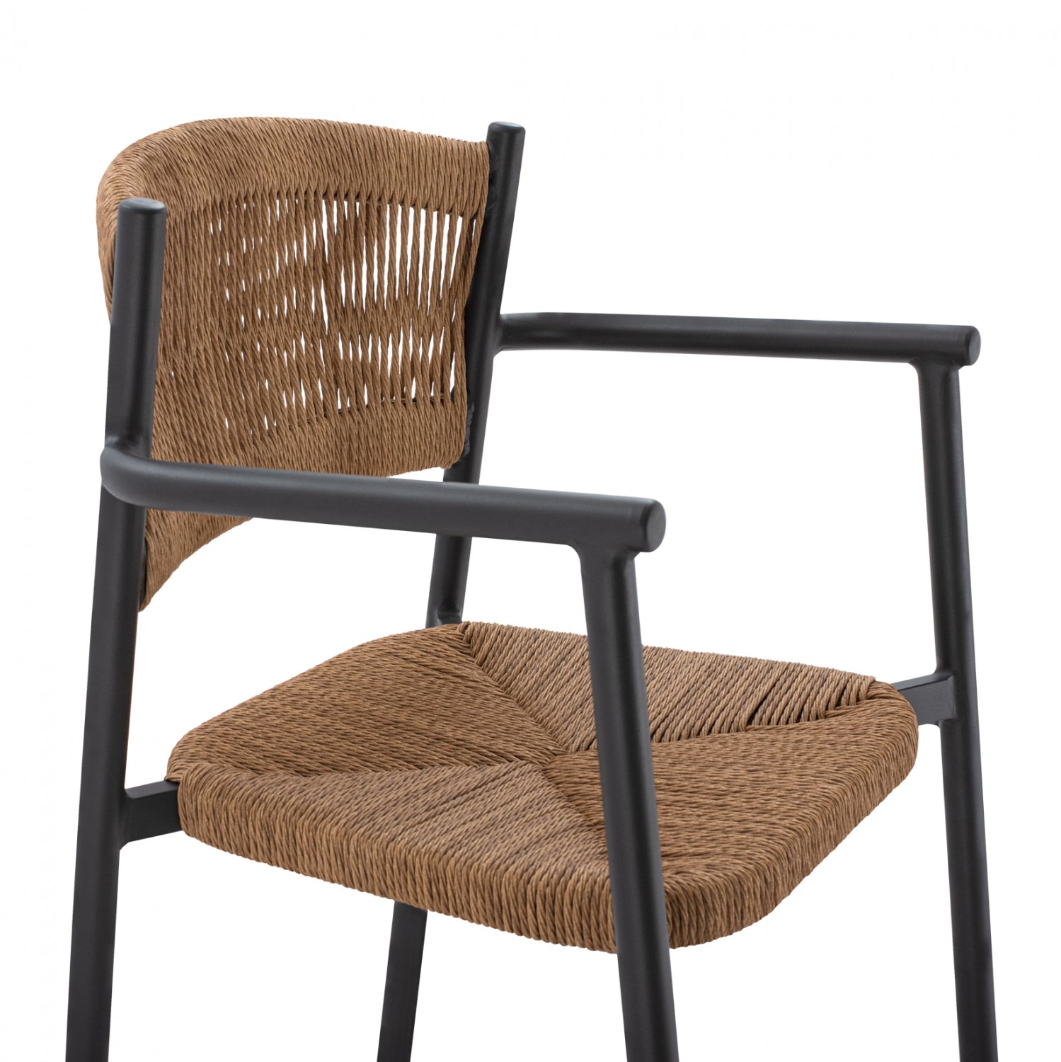 Бар стол 5785 бежов цвят с черни крака