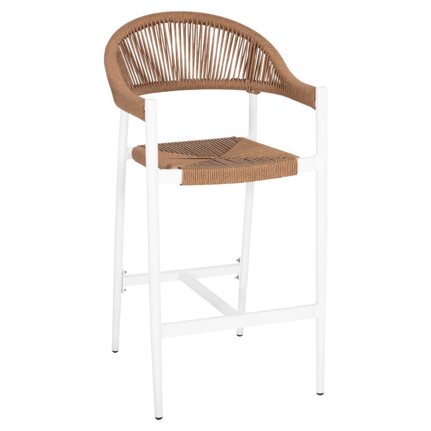 Бар стол GREGG цвят бял-бежов 55x57x106см.