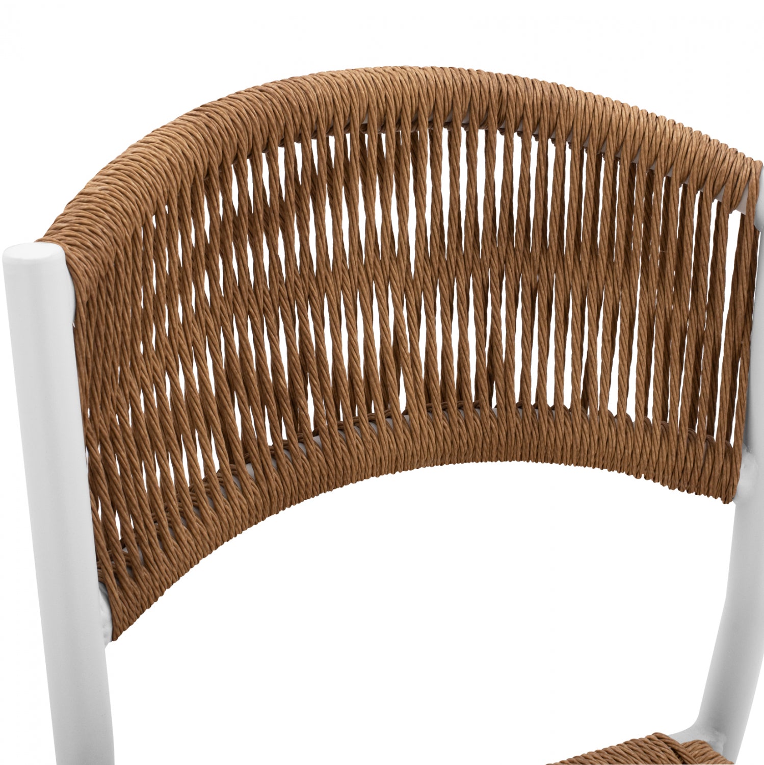 Бар стол 5789 бежов цвят с бели крака 45,5x56x111