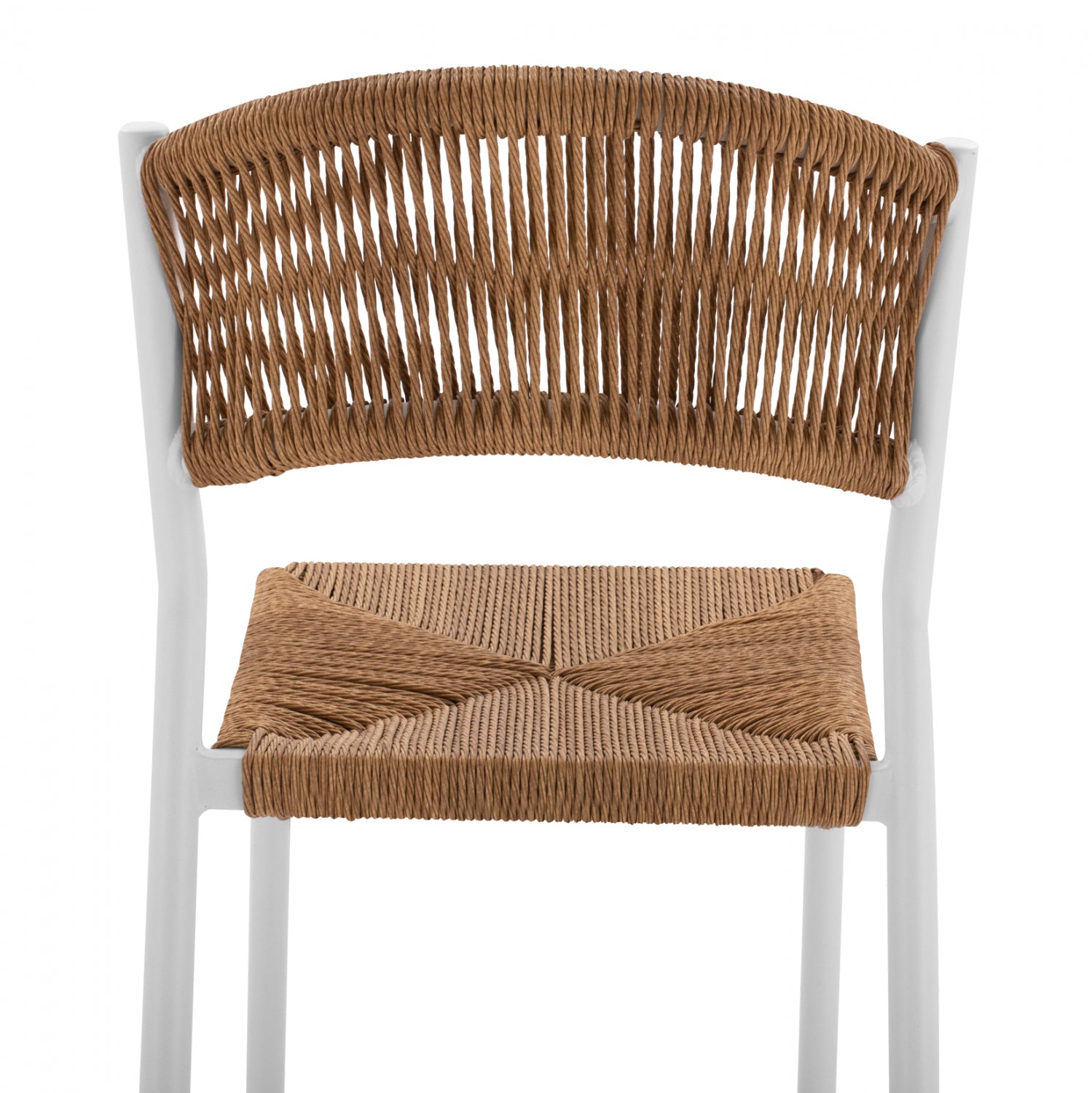 Бар стол 5789 бежов цвят с бели крака 45,5x56x111