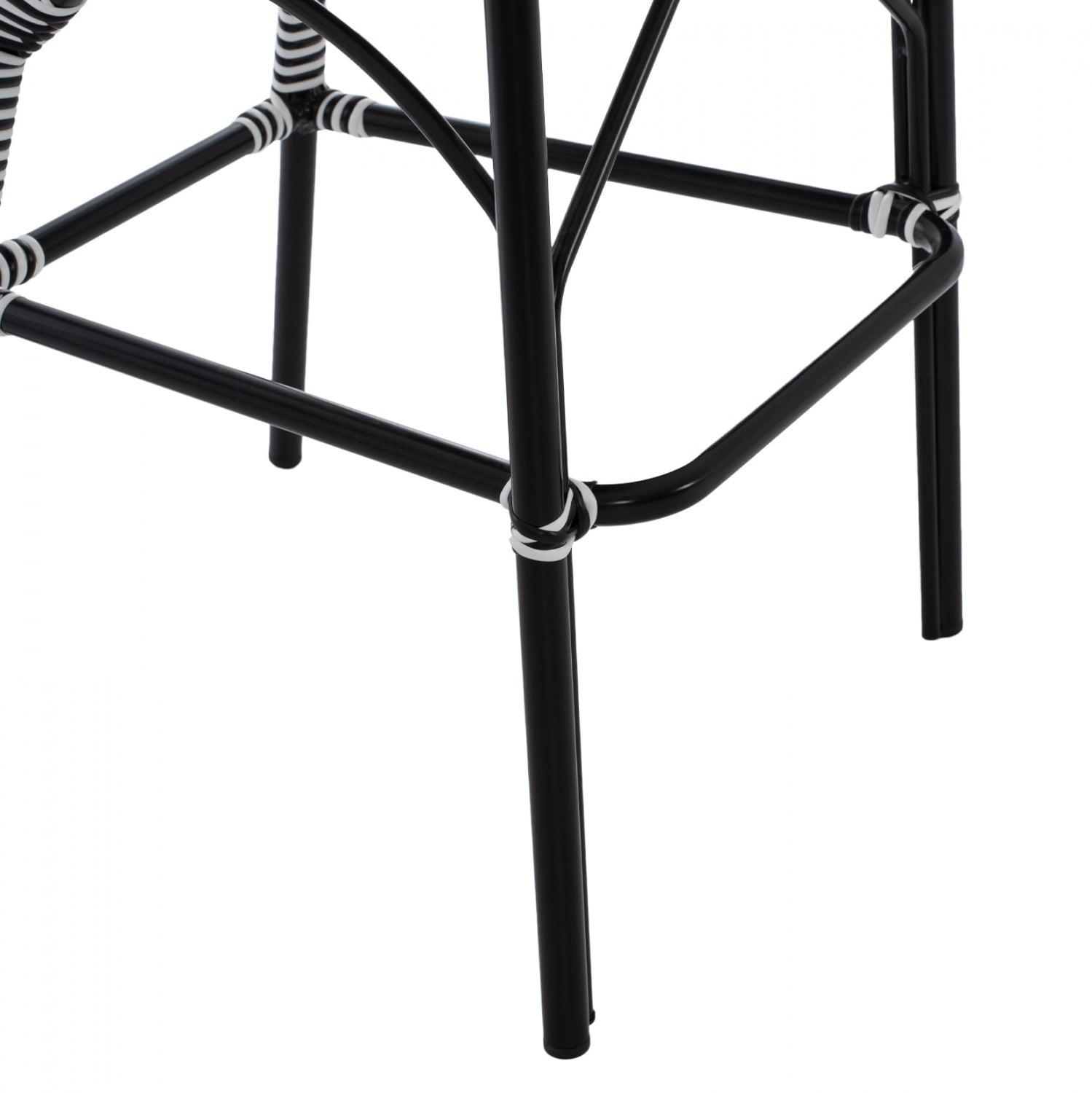 Бар стол Бамбо черно-бял цвят 56x60x126