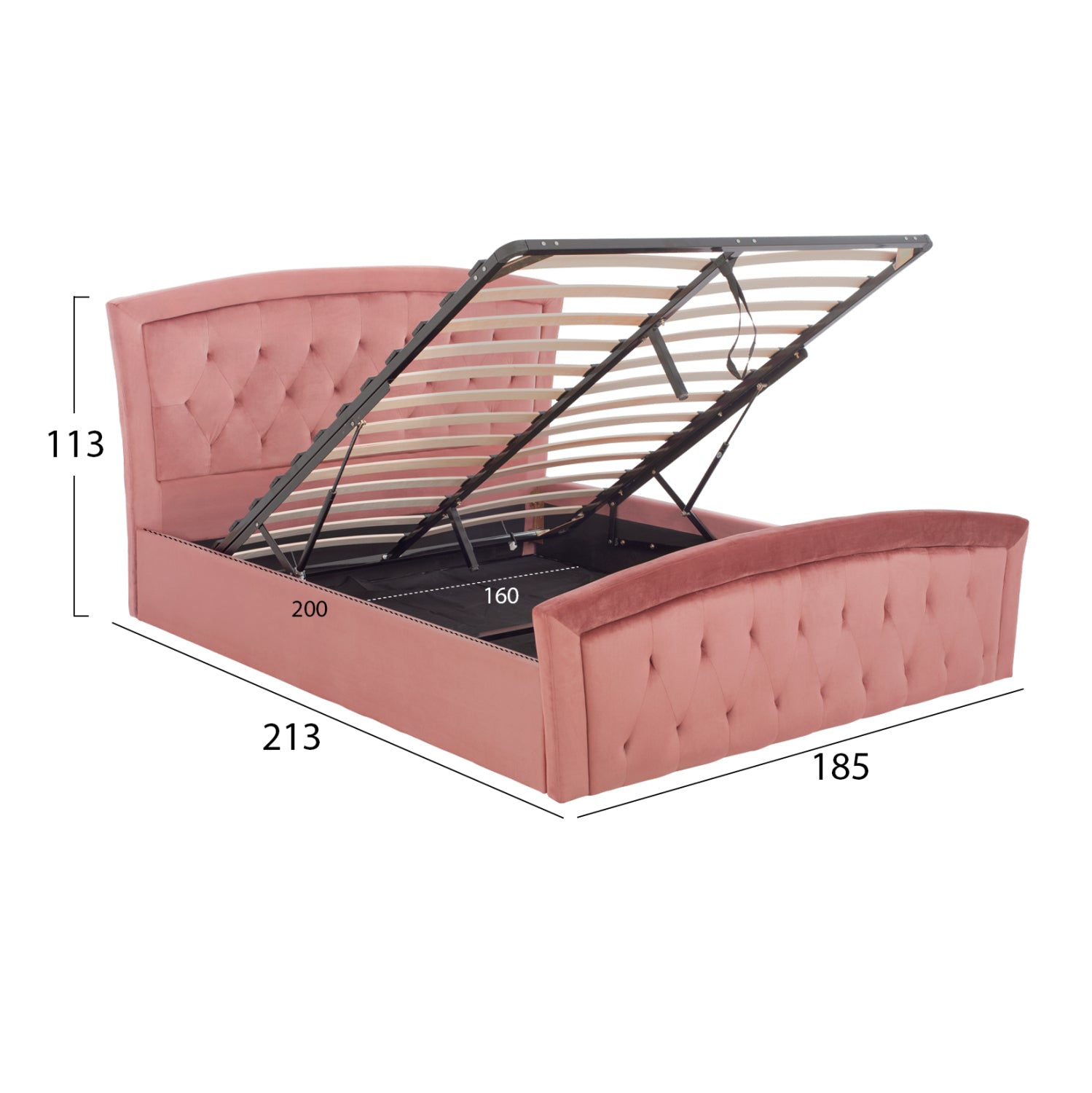 Спалня Оделия розов цвят 160x200 см