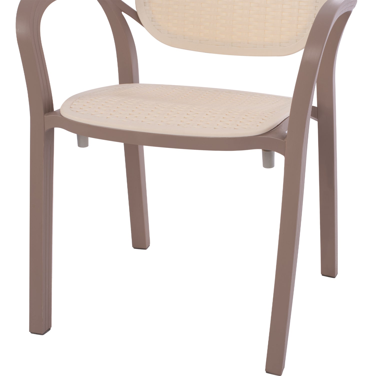 Стол Лина цвят бежов-кафяв 57x57x83