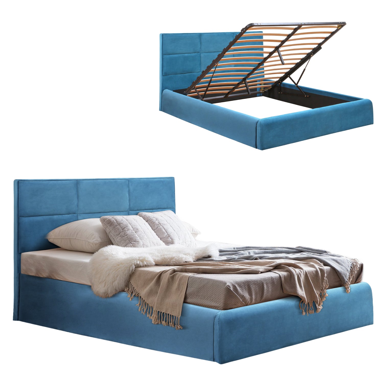 Спалня BRILEY цвят петрол 160x200 см