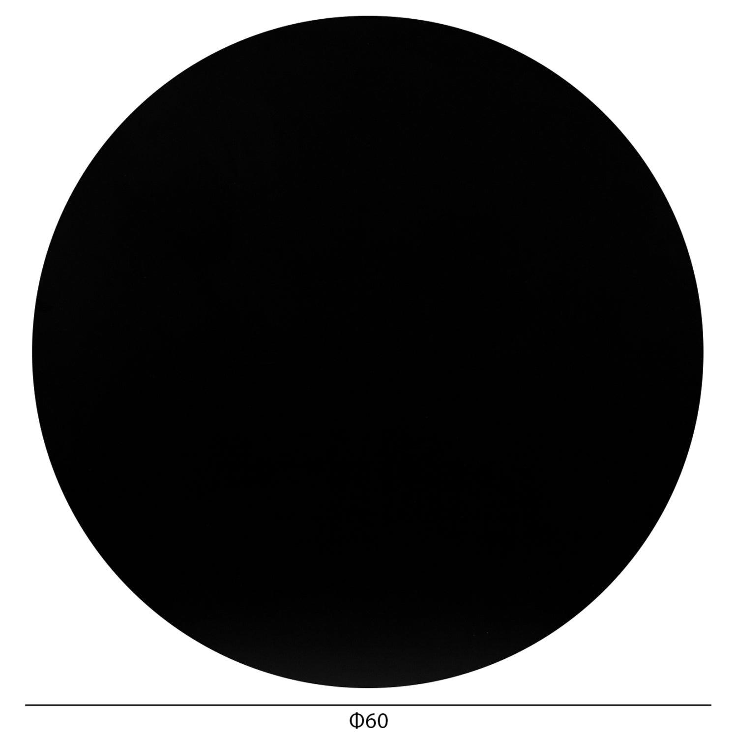 HPL плот за маса Ø60 см - черен цвят