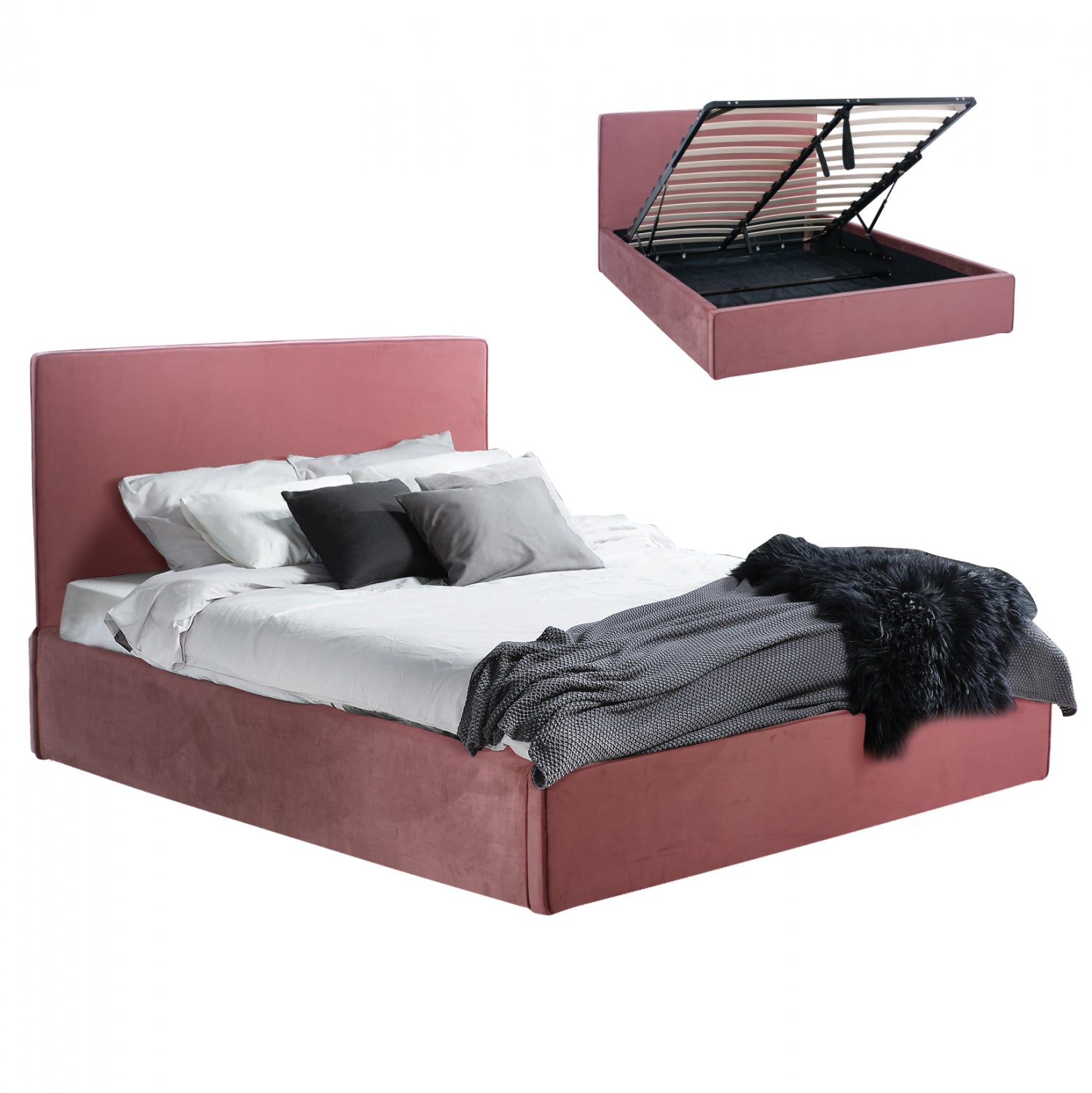 Спалня  ALLIE цвят гнила ябълка 160Χ200см