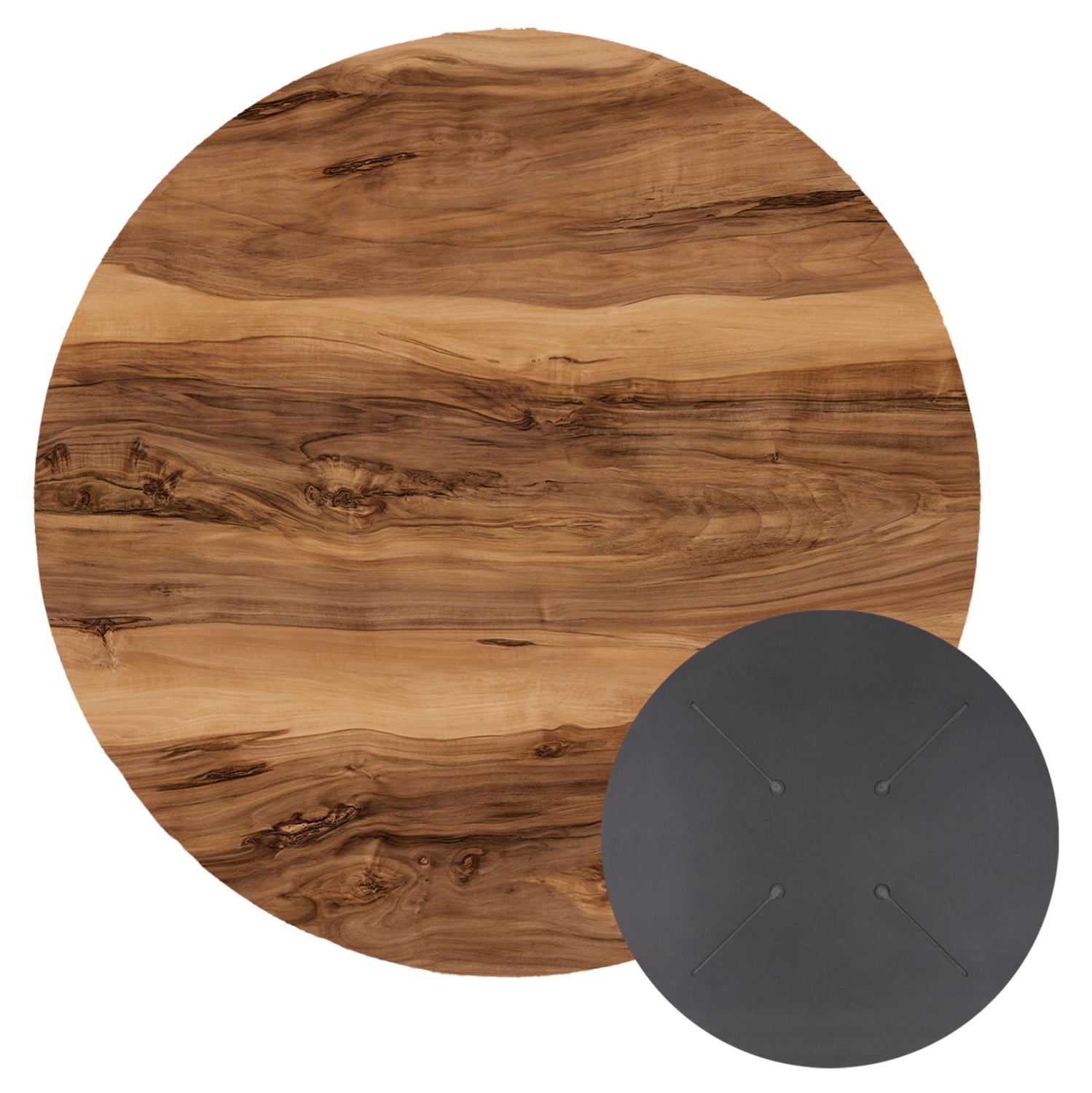 Кръгъл плот за маса от hpl индийски сесами φ60см.