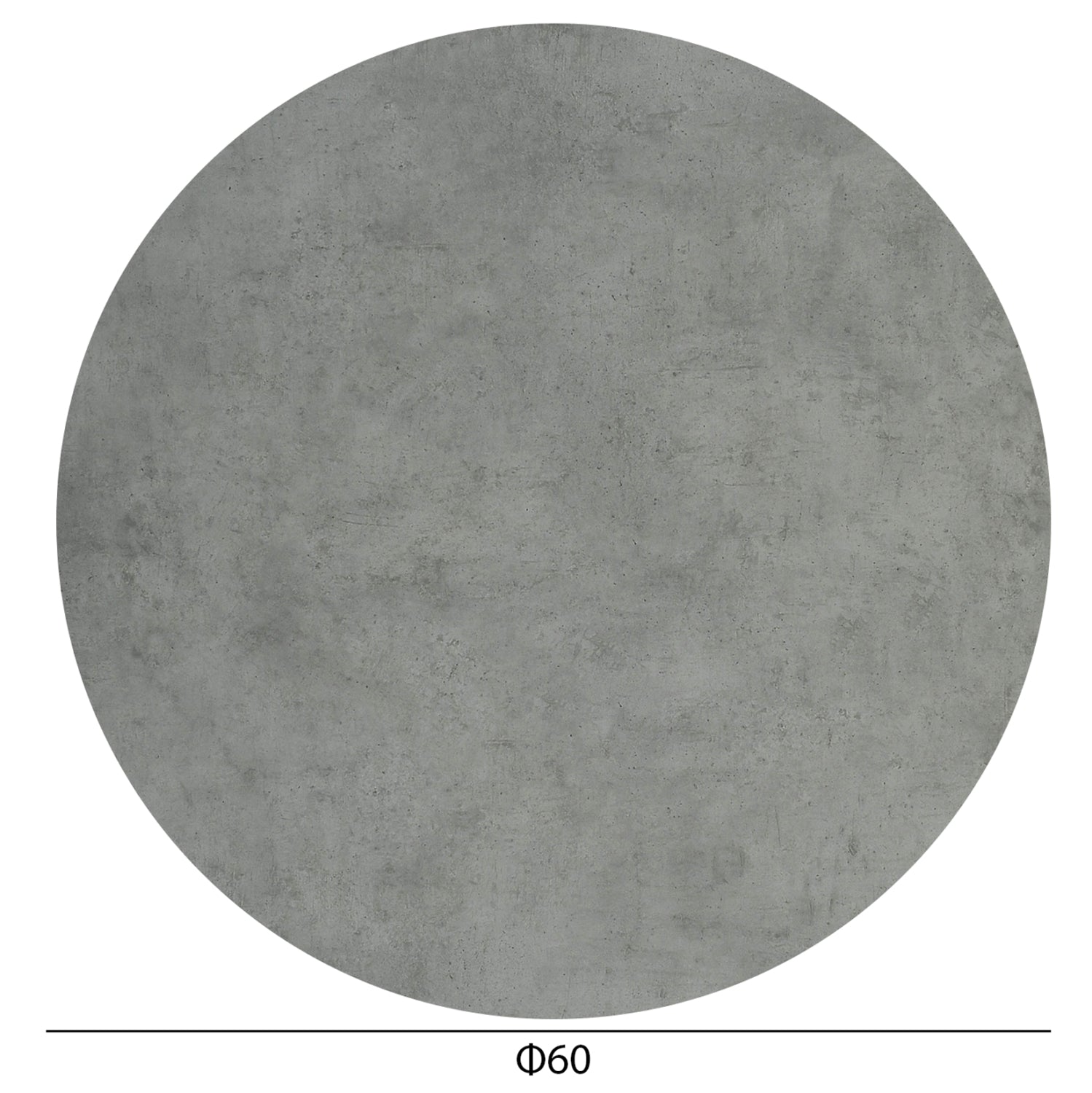 HPL плот за маса Ø60 см - сив цвят