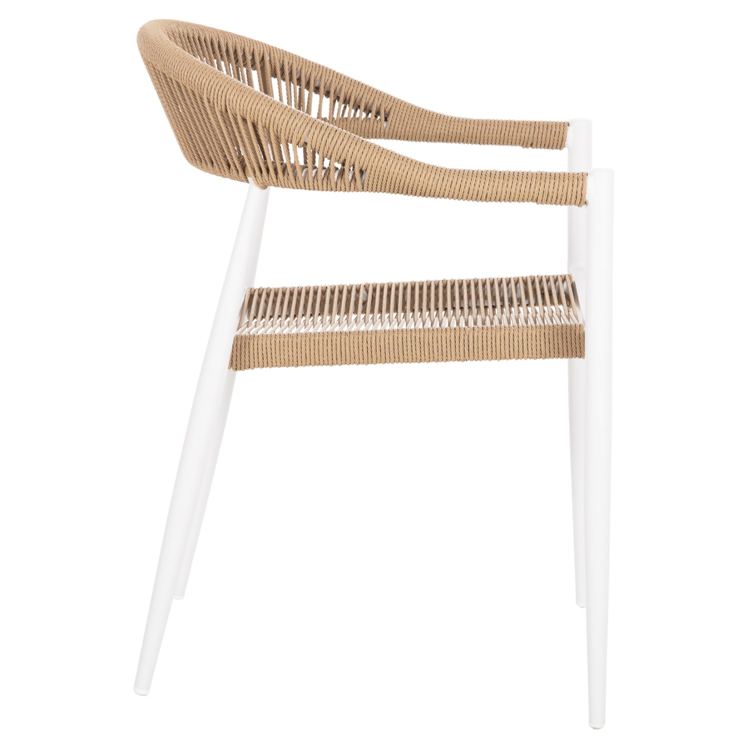 Алуминиево кресло GRET бял/бежов 56x55.5x78см.