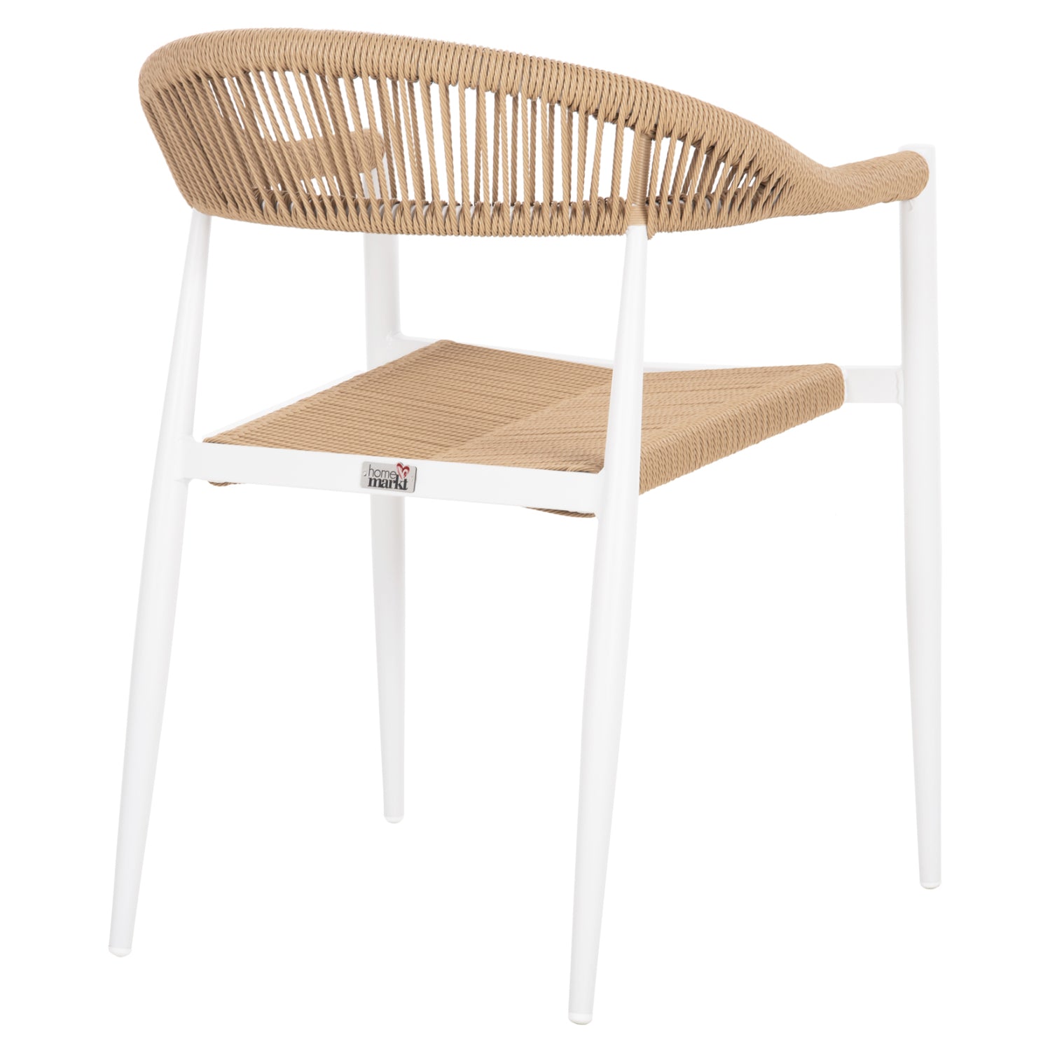 Алуминиево кресло GRET бял/бежов 56x55.5x78см.