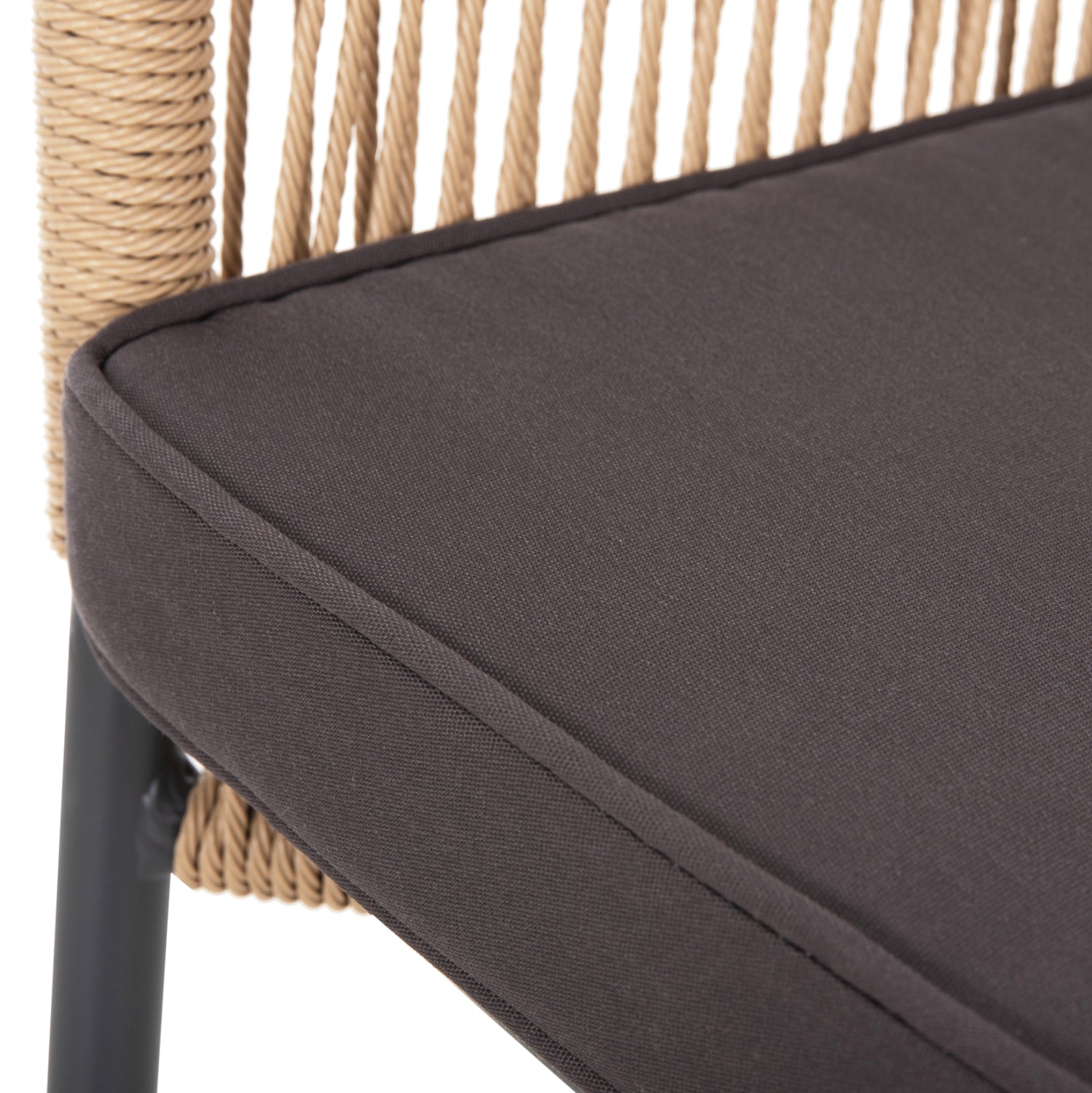 Алуминиево кресло Eshoni цвят сив-бежов 56x66x82