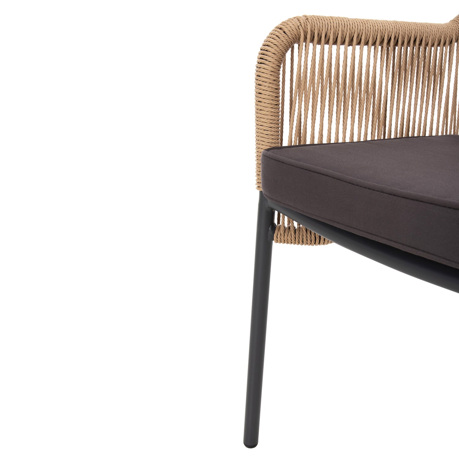 Алуминиево кресло Eshoni цвят сив-бежов 56x66x82