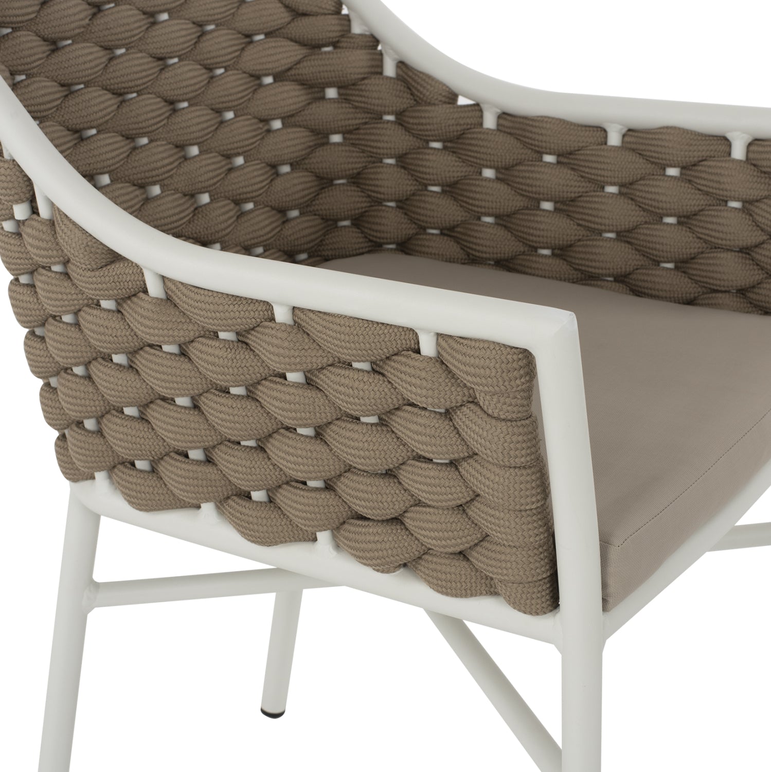 Кресло Гала цвят бежов-бял 56x58x76