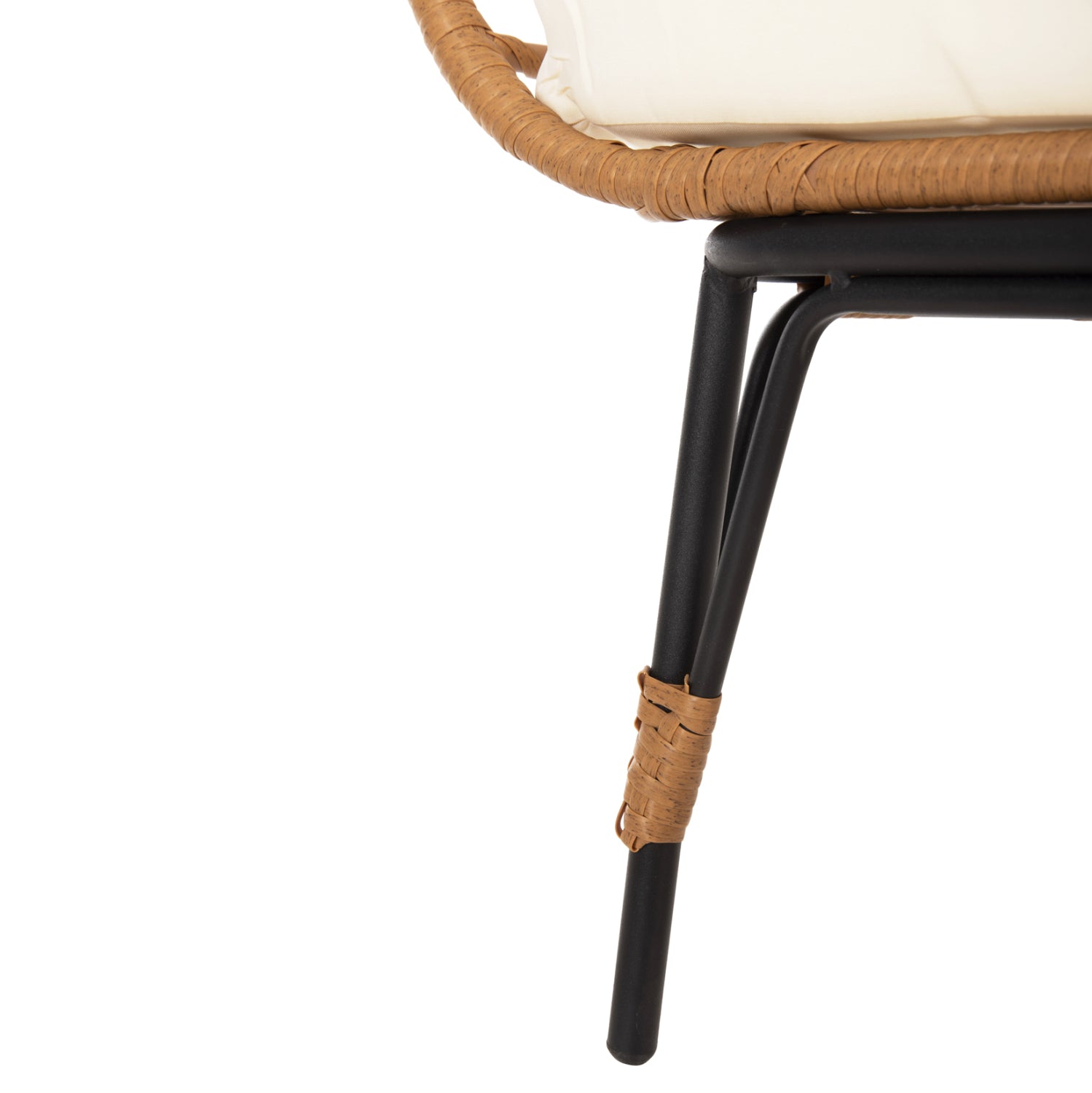 Диван Маями цвят натурал ратан -екрю възглавница 132.5x90x154