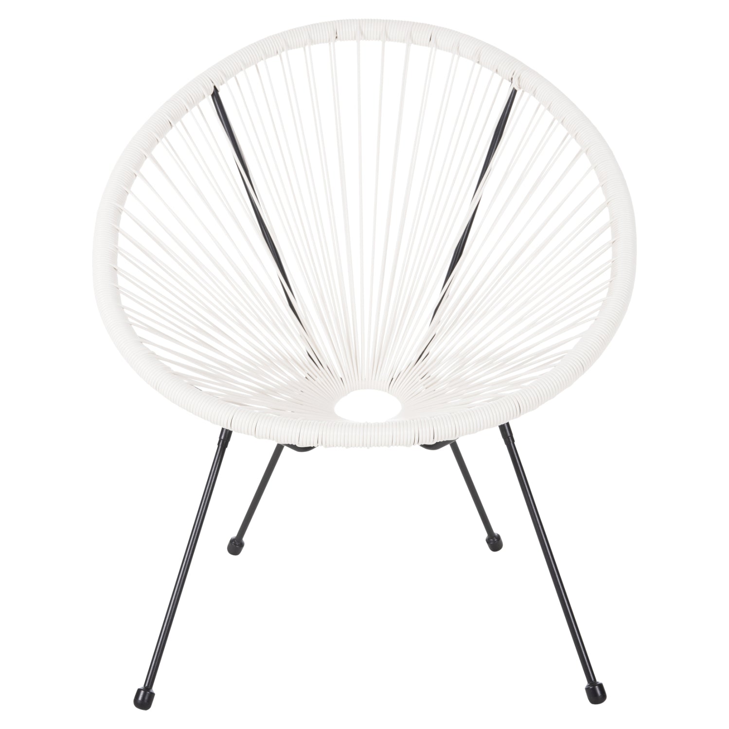 Кресло Акапулко бял цвят синтетичен ратан 71x72x80