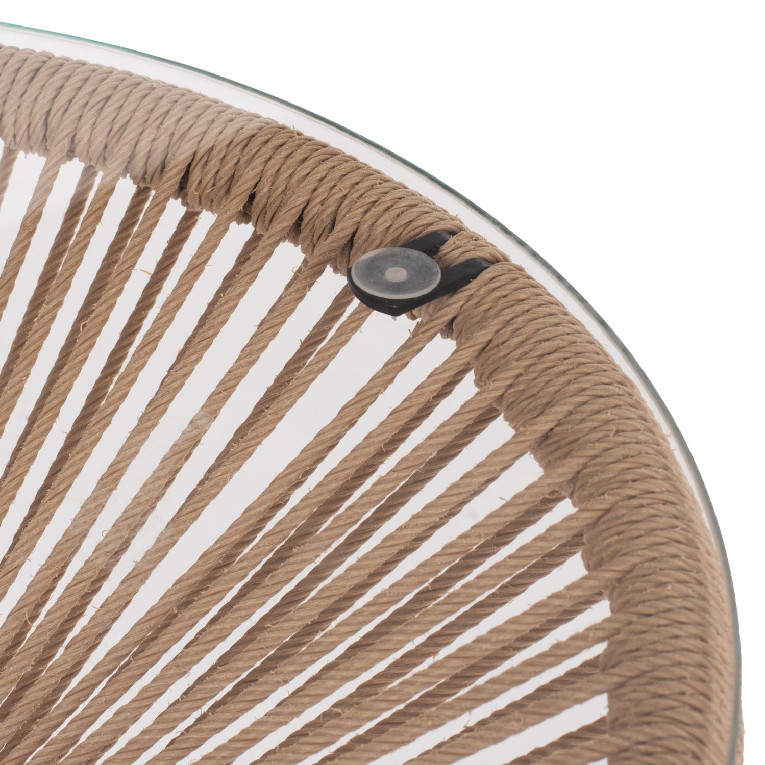 Маса Акапулко цвят черен-натурал ф47/45см