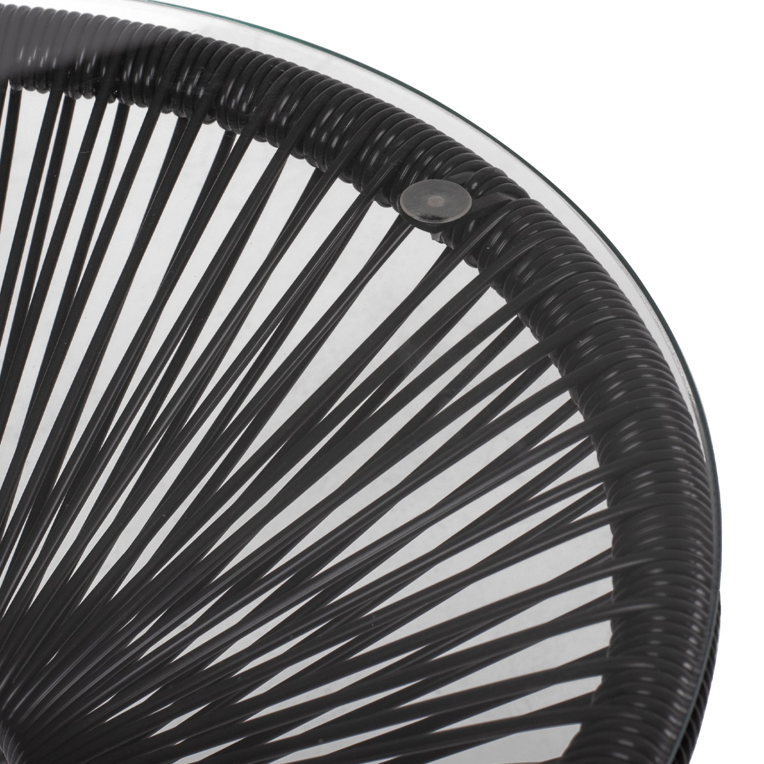 Маса Алегра черен цвят ратан Φ47x45