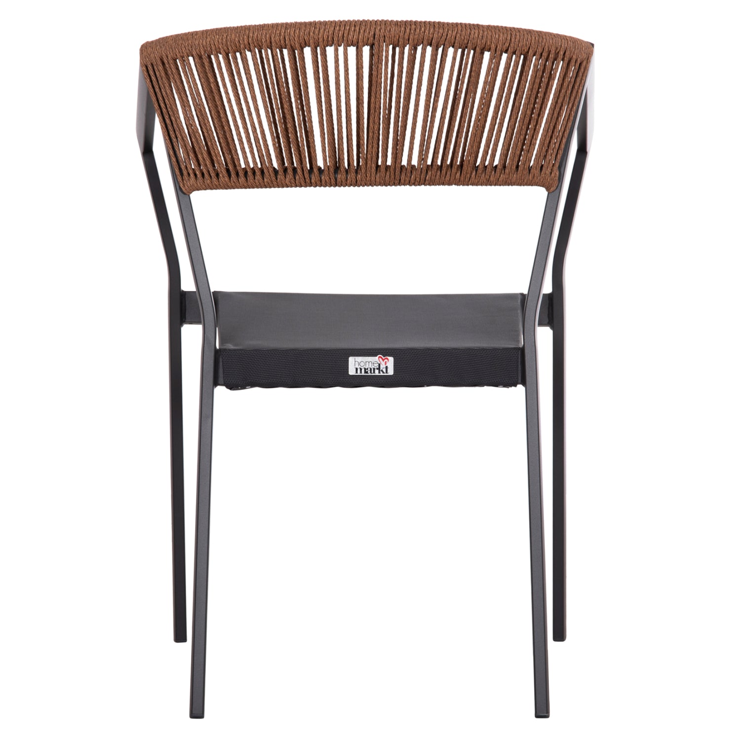 Кресло MIRI цвят антрацит-бежов ратан 57x63x82