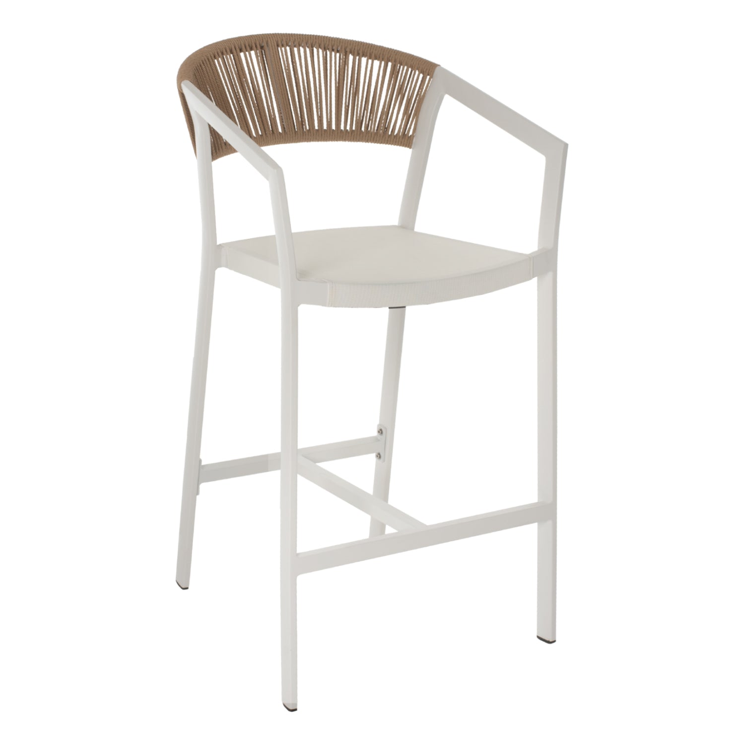 Бар стол 5892 цвят бял-бежов 56x58x105