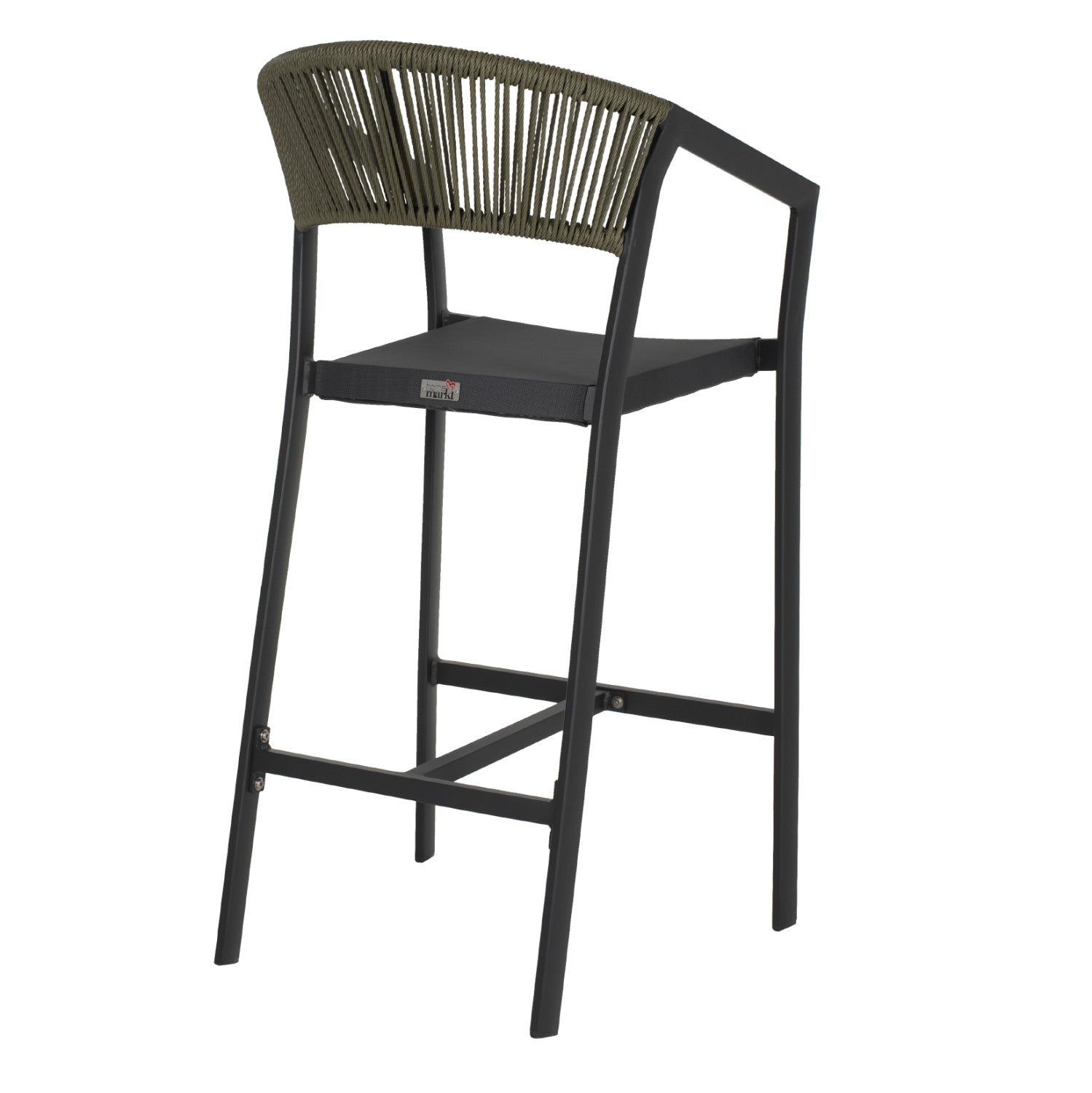 Бар стол 5892 цвят въглен/каки 56x58x105