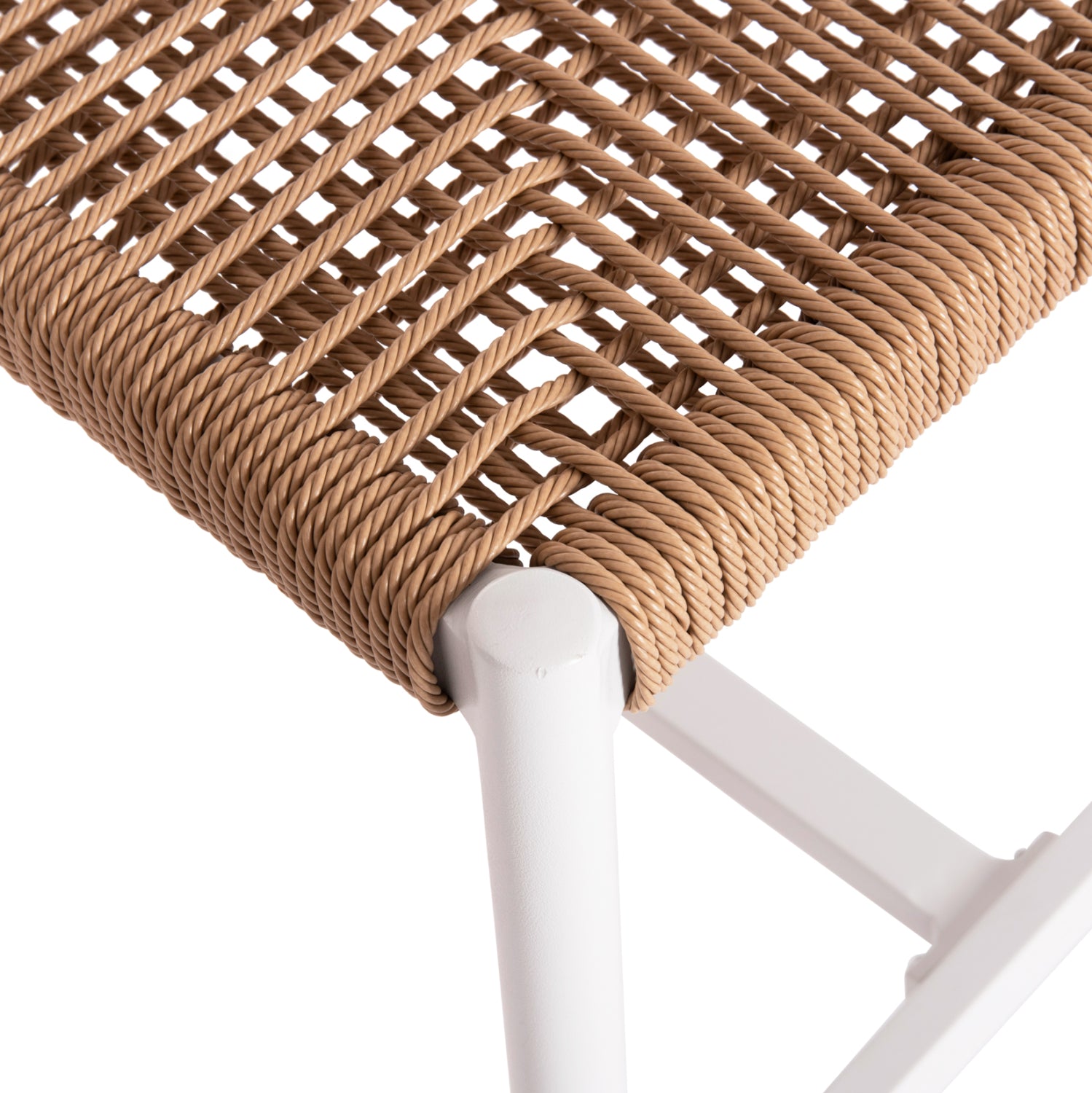 Бар стол NOJO средна височина цвят бял-натурал 40x55.5x99см