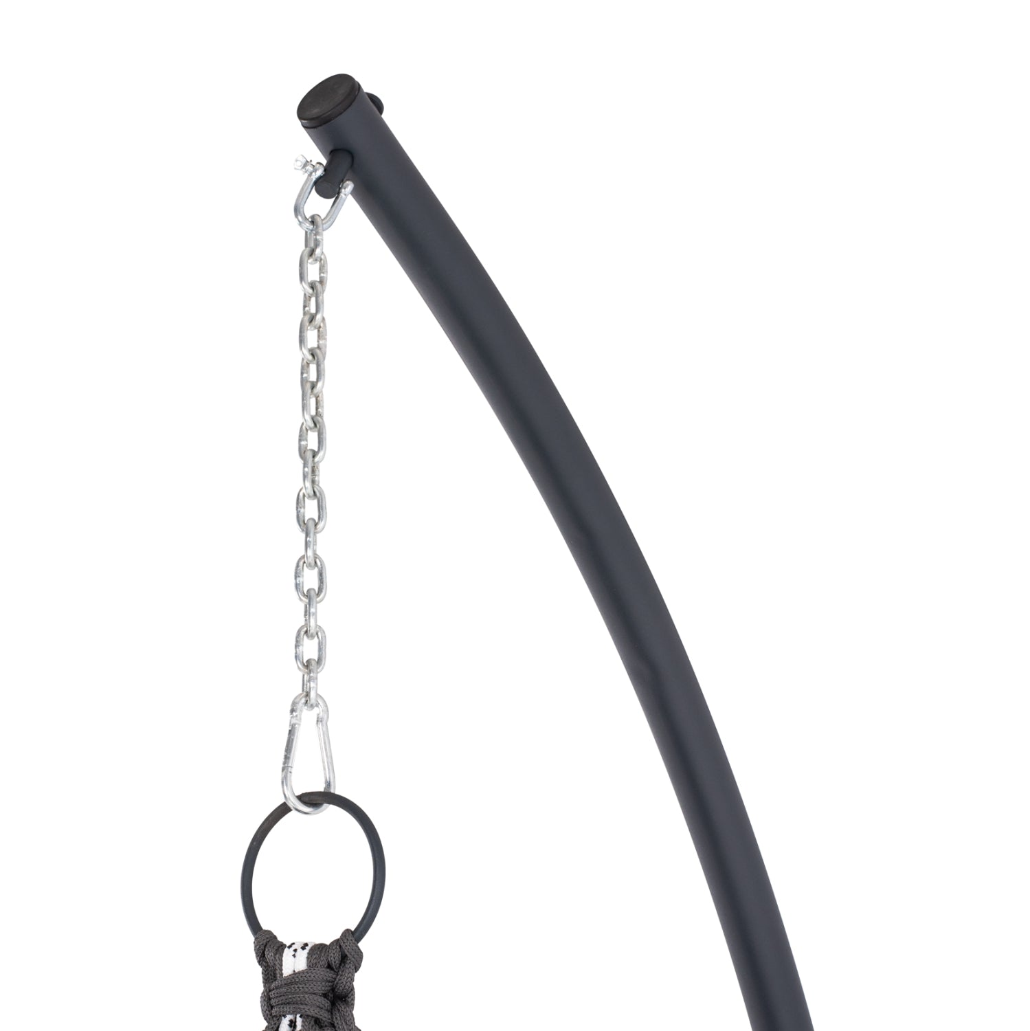 Висящо люлка August, макраме, метал, въглен, 123x113x145см.