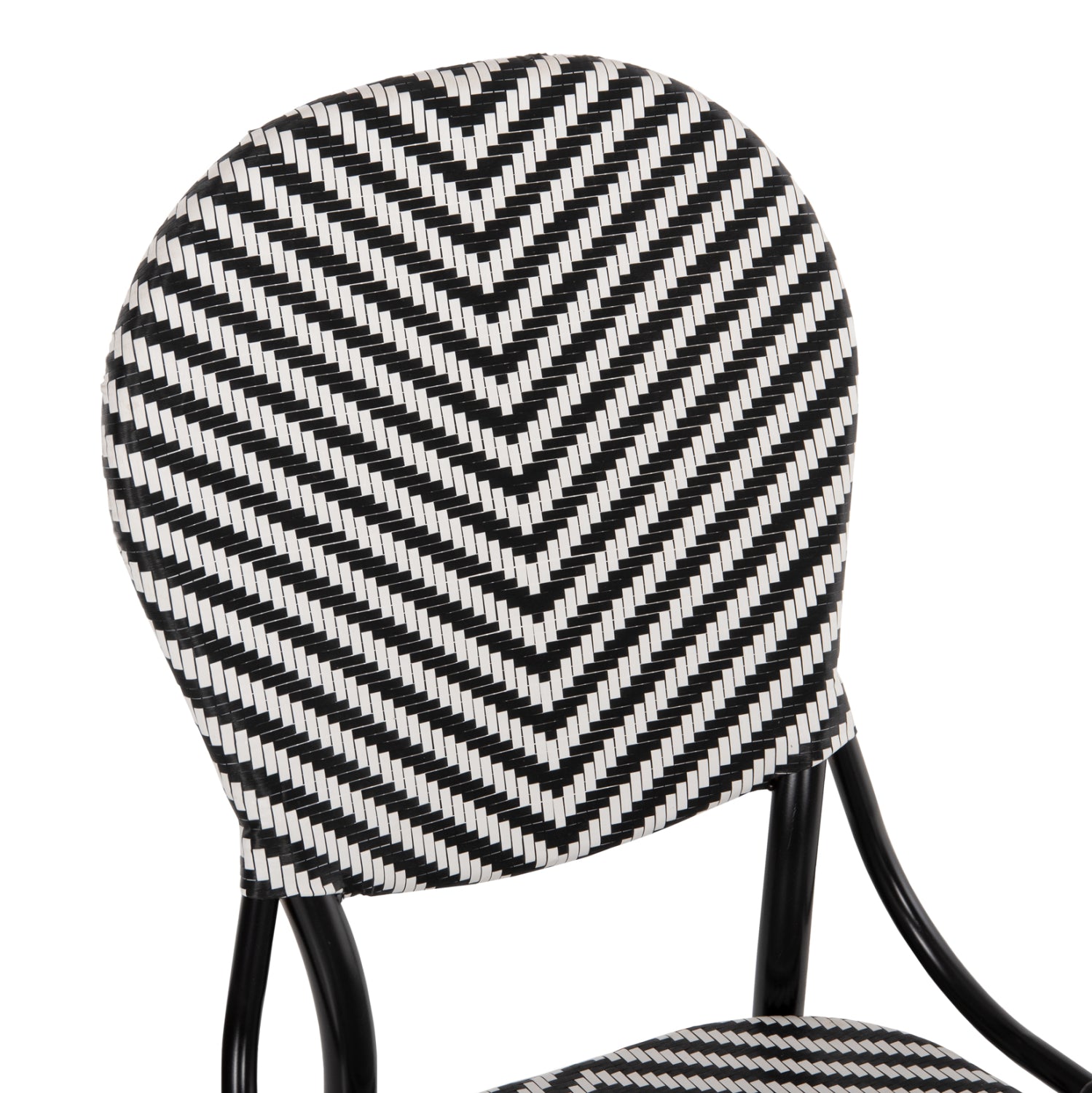 Стол BAMBOO цвят черен-бял 46x56x95