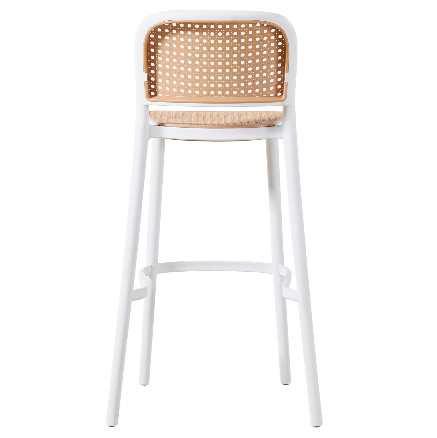 Бар стол 5939 пп ратан бял 41x53x103