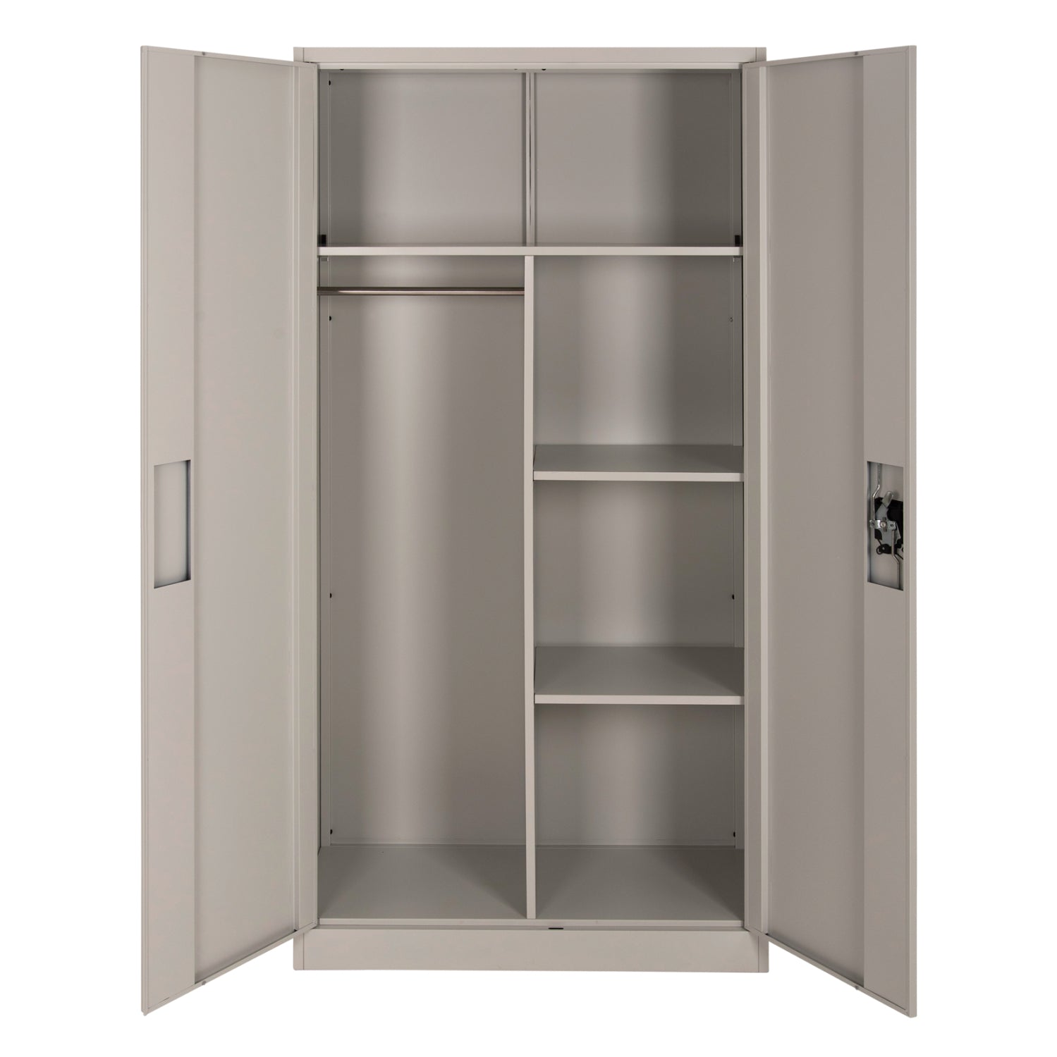 Метален гардероб CLOD светло сив цвят 90X40X180см