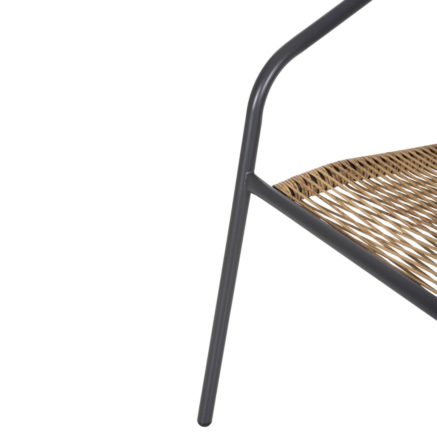 Стол Стив цвят сив-натурал 54x61x75