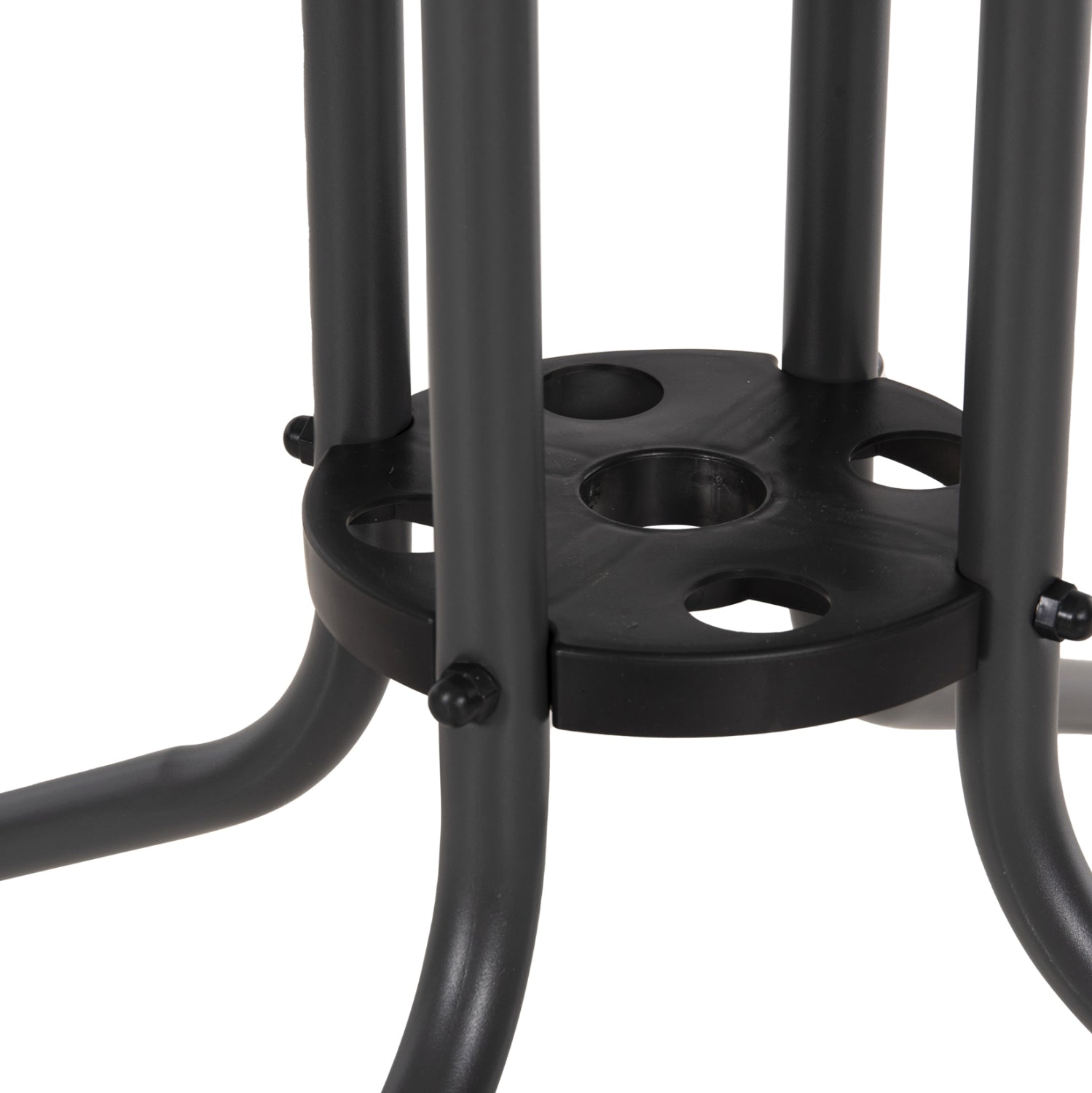 Градинска маса Figo, метал, сиво-стъклена повърхност, 80x80x71см