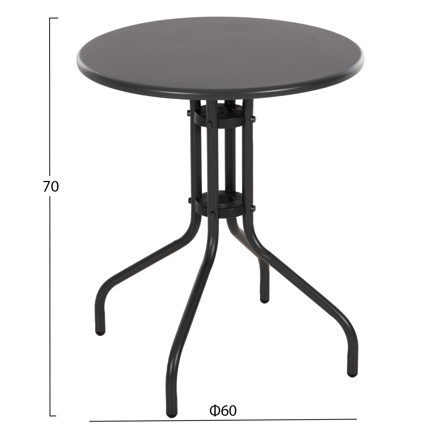 Маса Лино ф60 метална -сив цвят