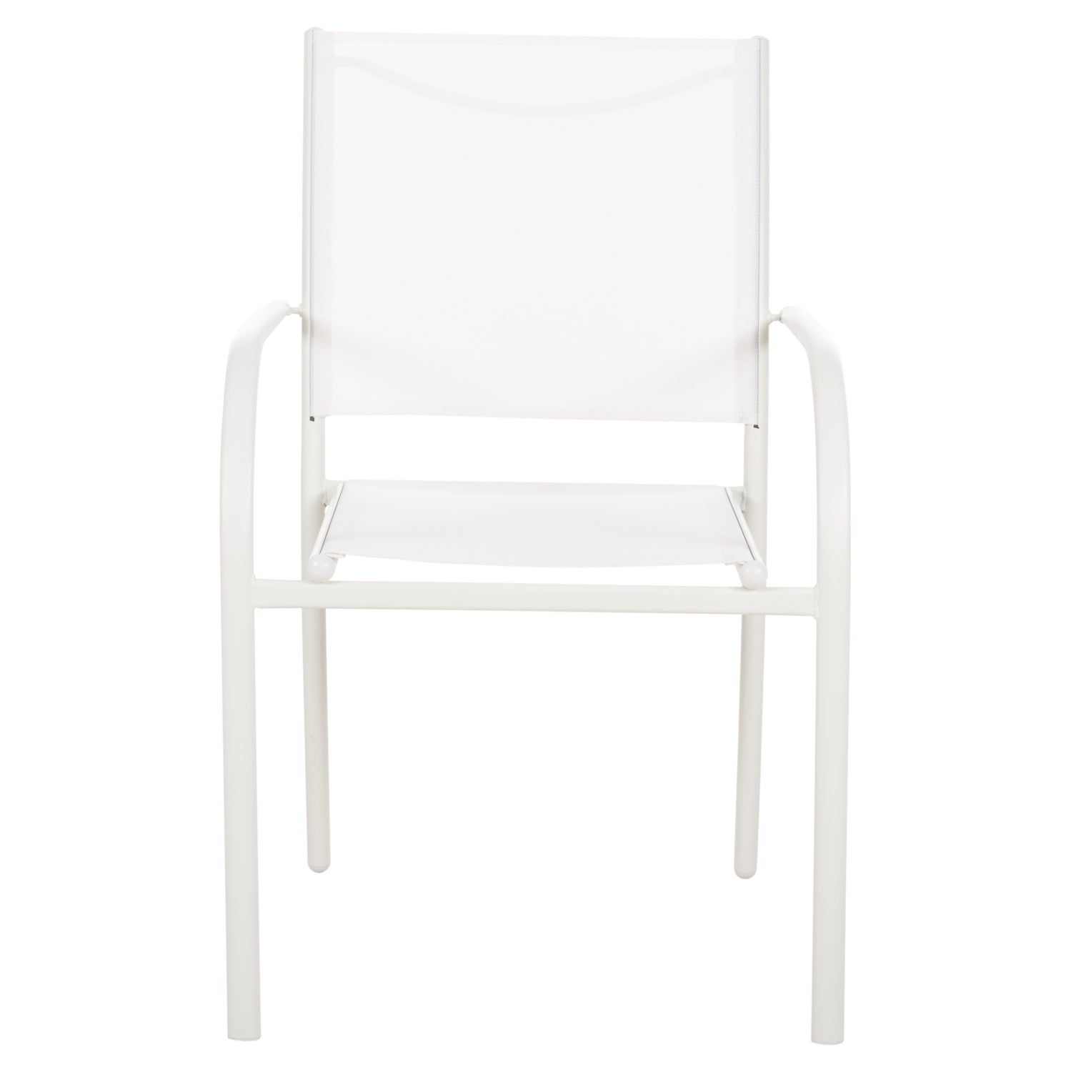 Фотьойл Redan бял метал - бял текстил 56x60x88см