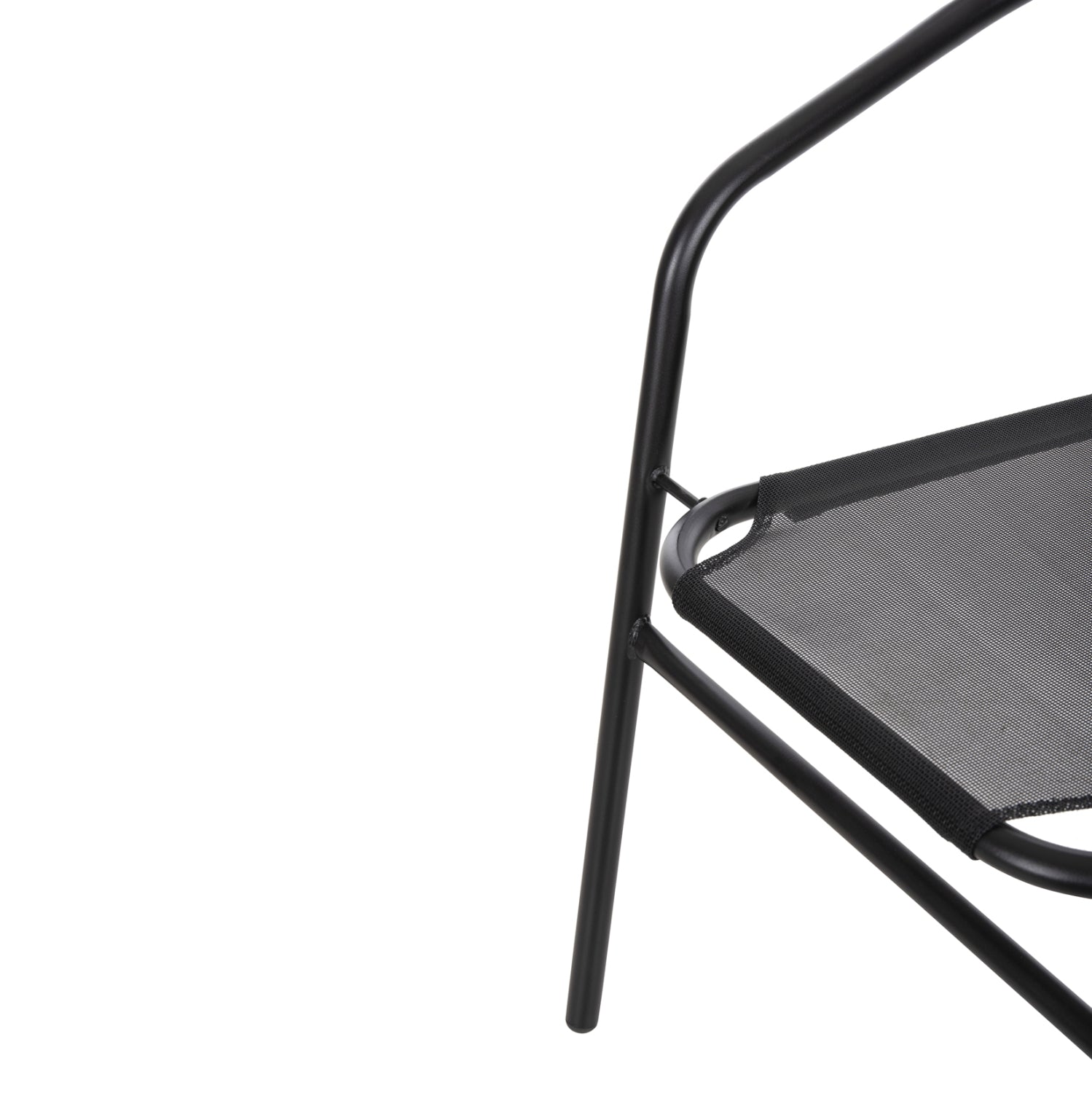 Стол Ледан черен цвят 55x58x72