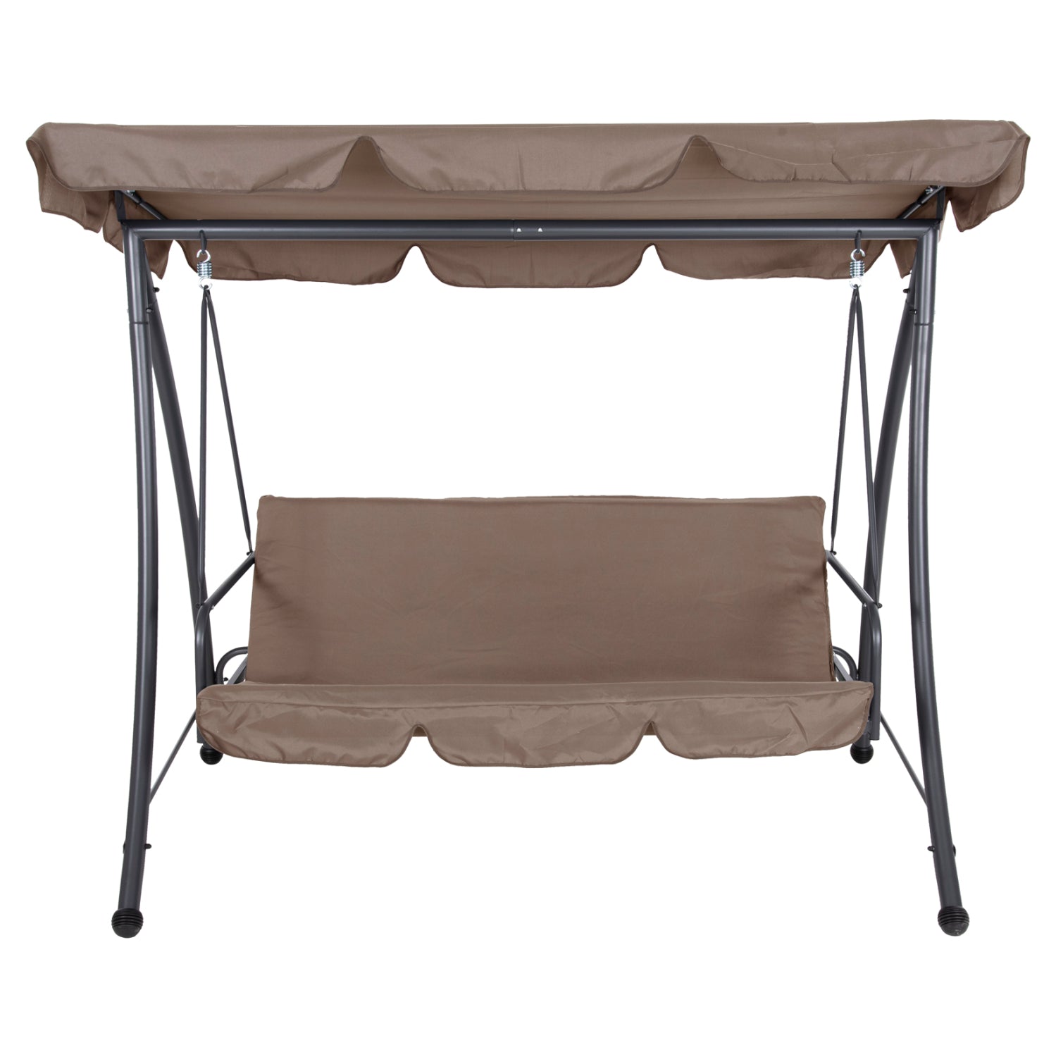 Люлка Ликид -3 местна кафяв цвят/сив метал 200x120x164см