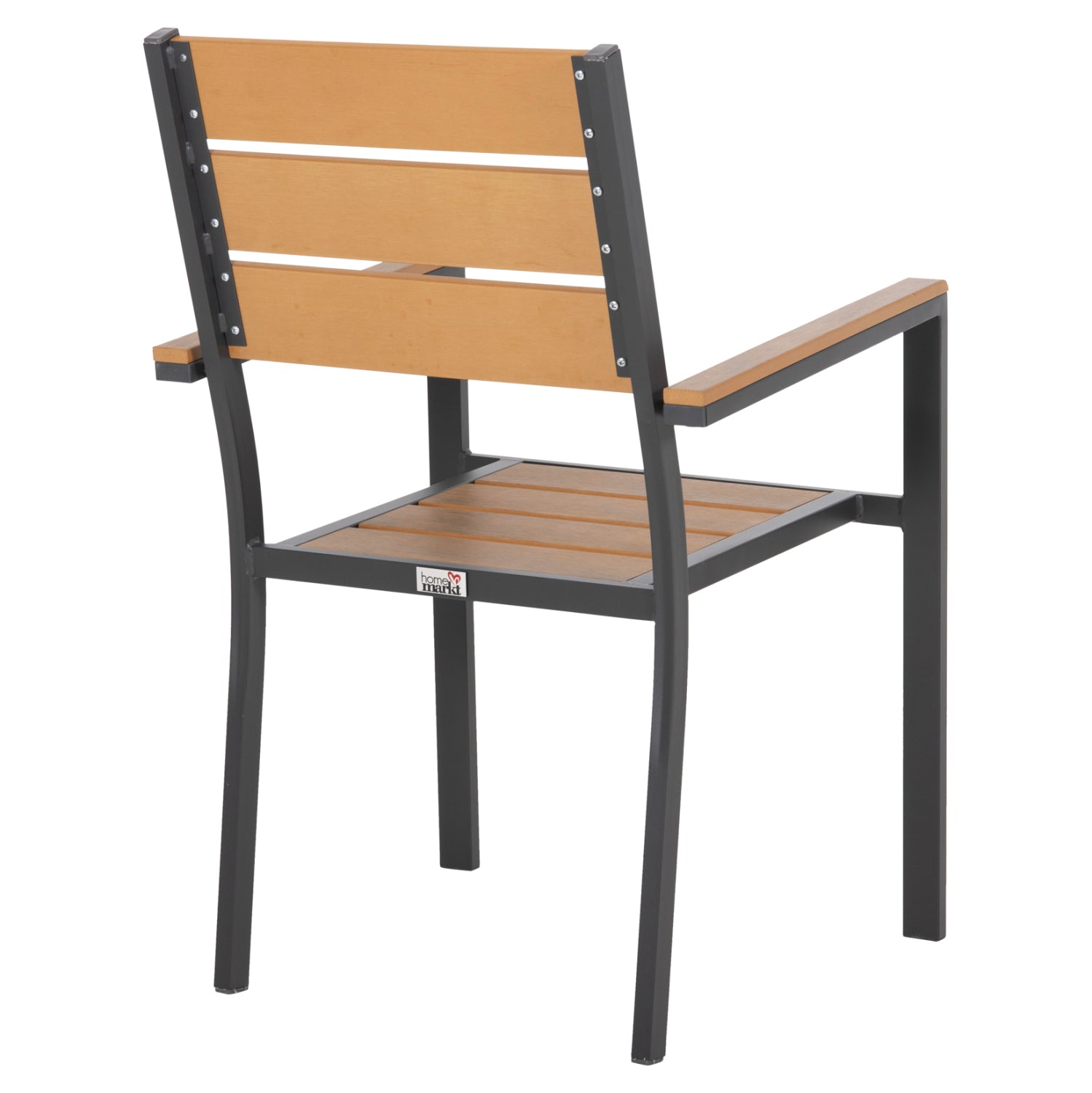 Кресло Сага алуминий цвят антрацит-натурал 55x55x86