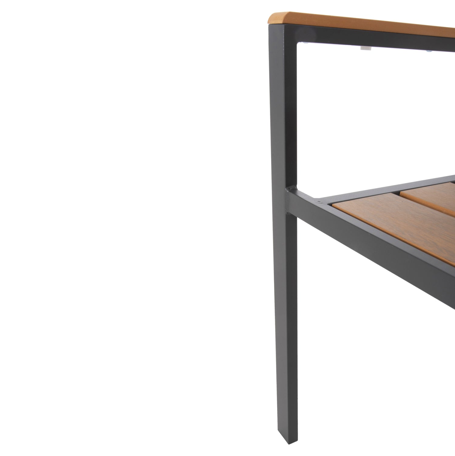 Кресло Сага алуминий цвят антрацит-натурал 55x55x86